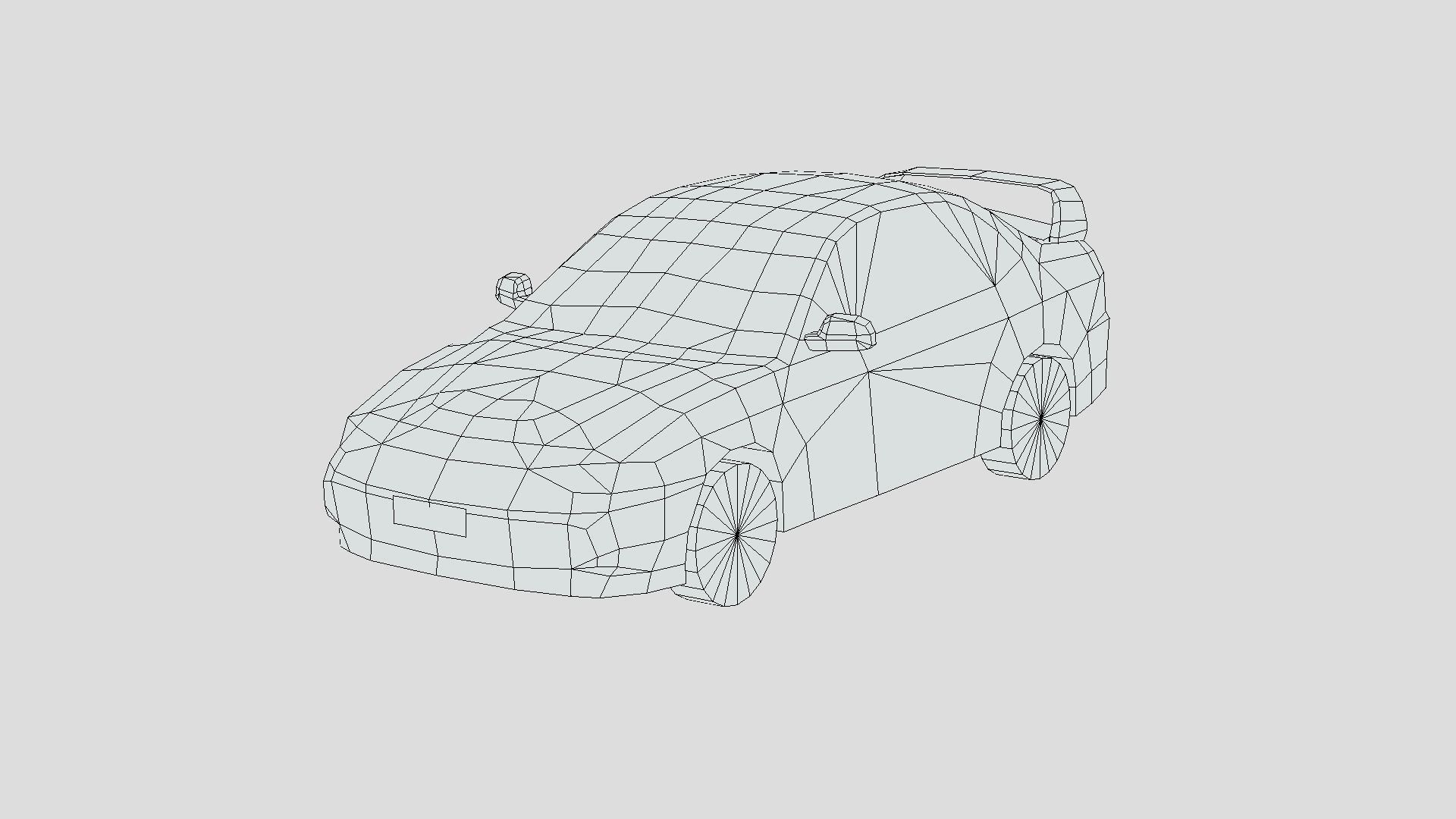 Mitsubishi Lancer Evolution 1997 Low-poly 3D model_1