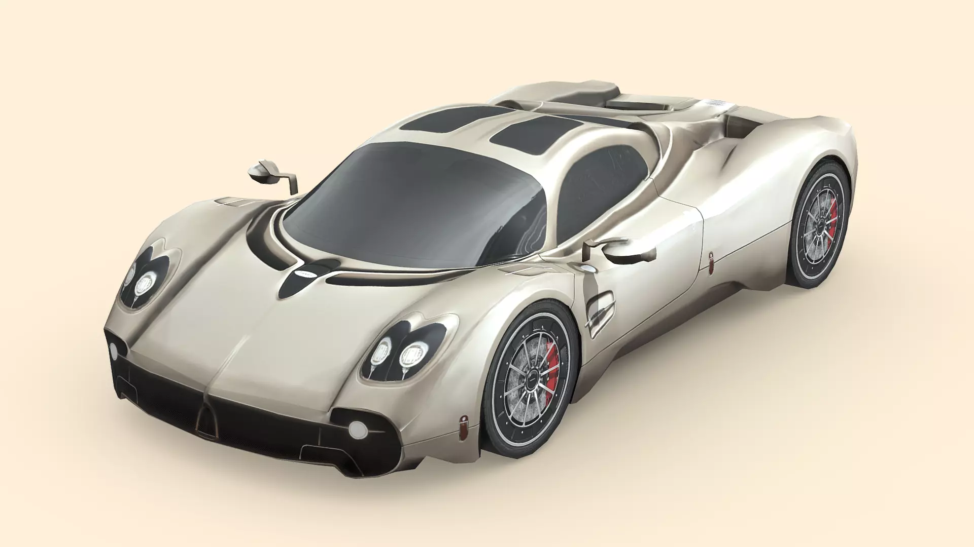 Pagani Utopia Low-poly 3D model_0