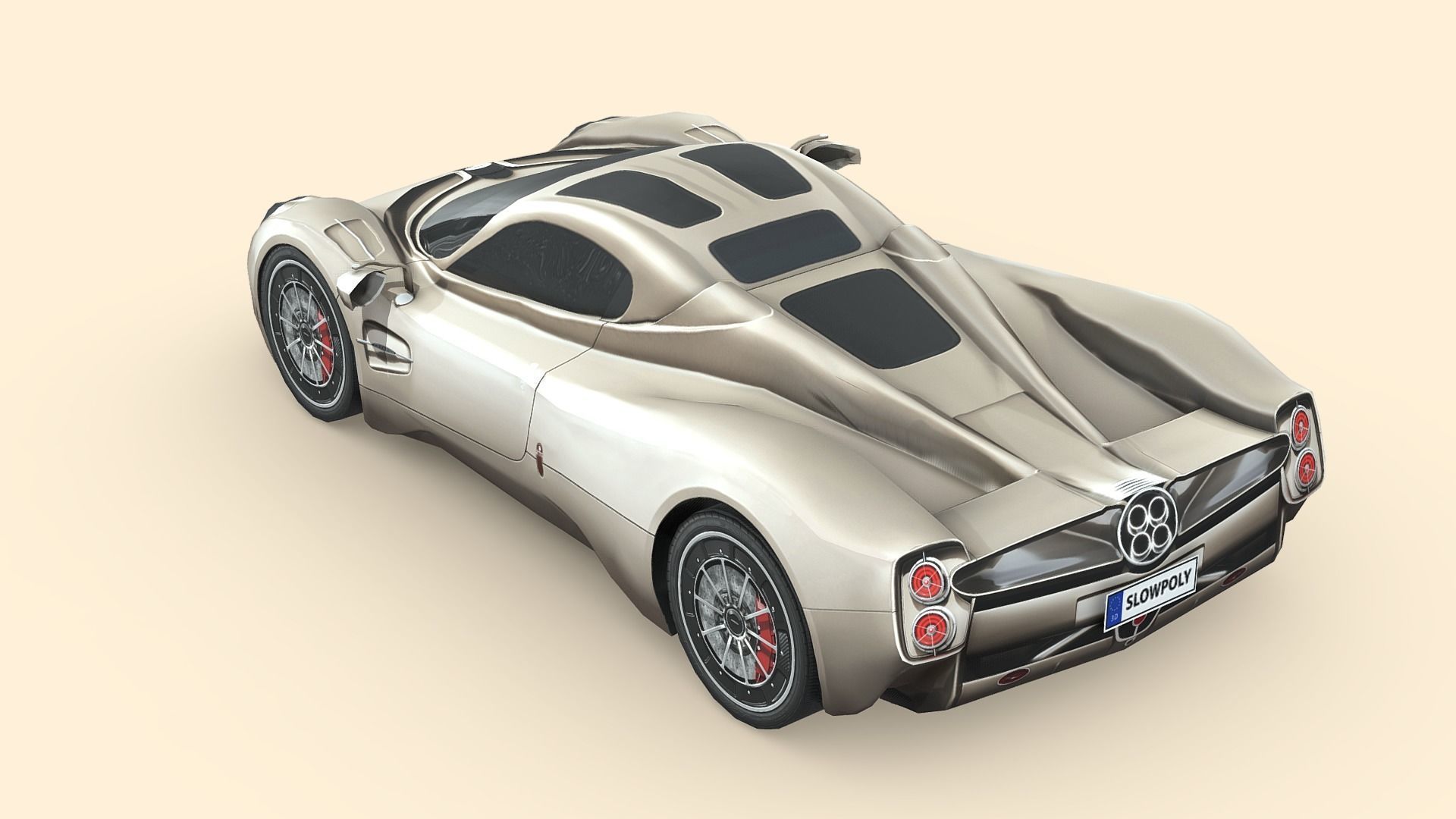 Pagani Utopia Low-poly 3D model_2