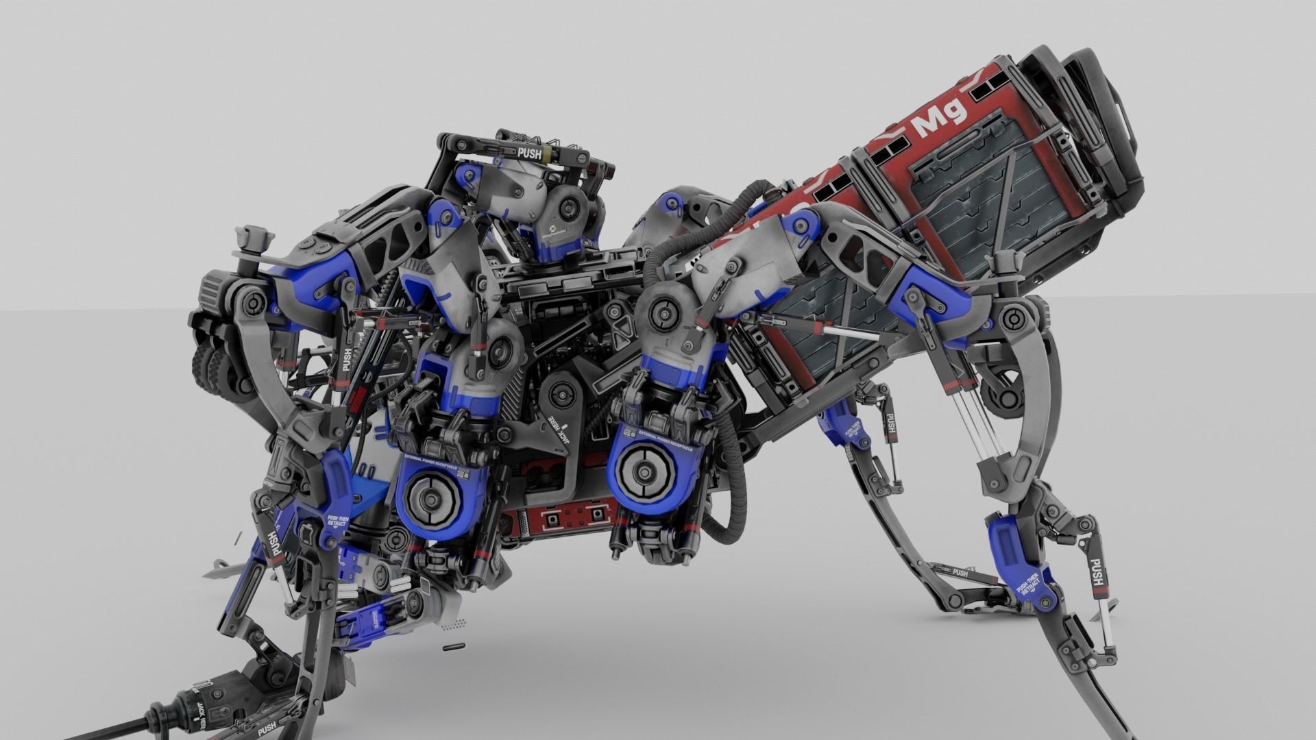 Spider Mining Robot 3D model_4