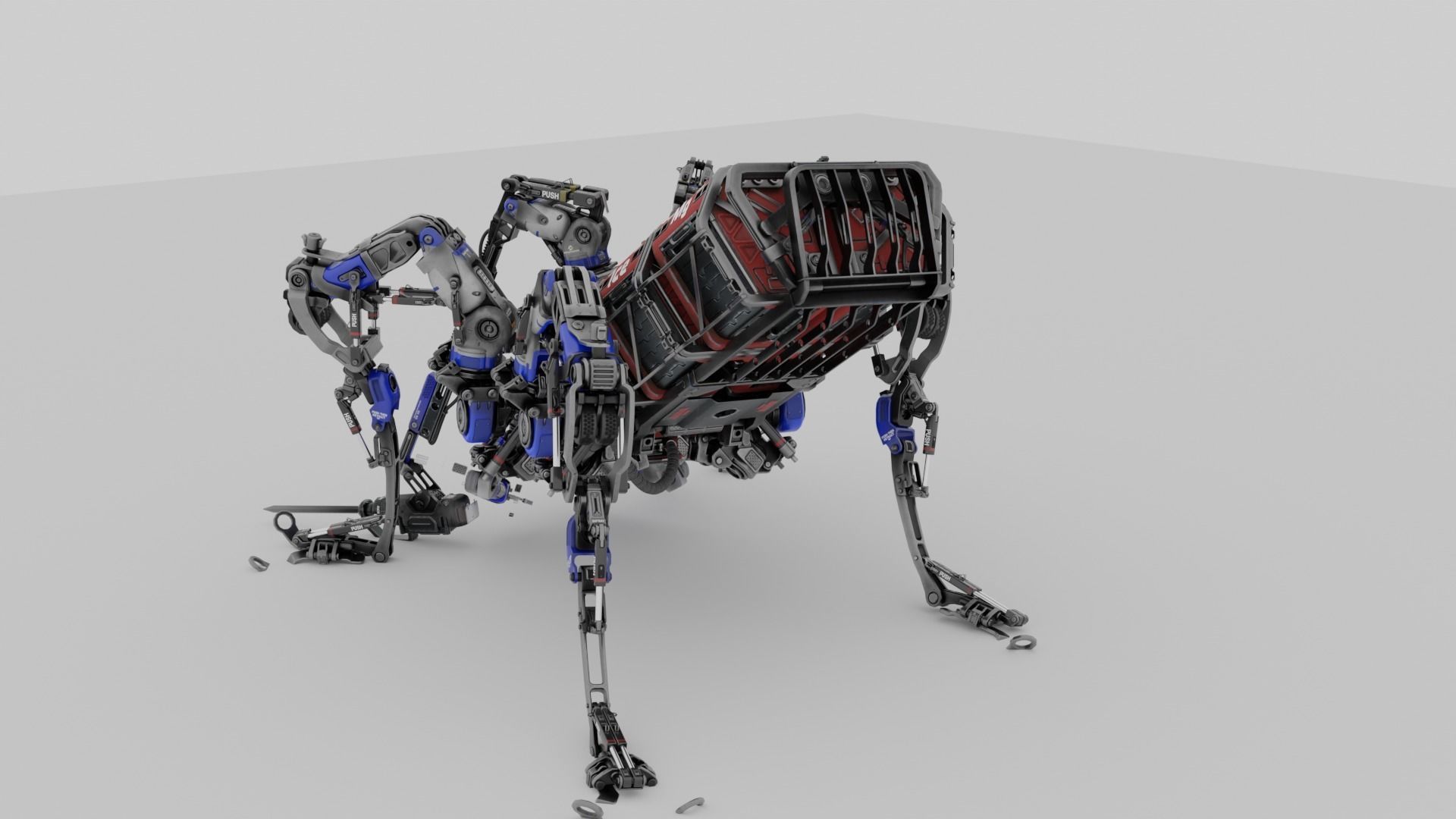 Spider Mining Robot 3D model_8
