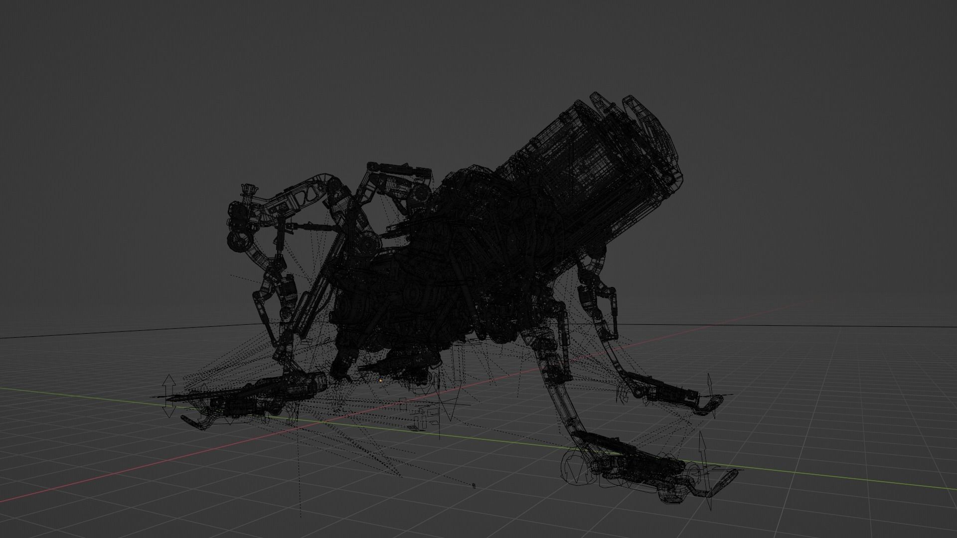 Spider Mining Robot 3D model_3