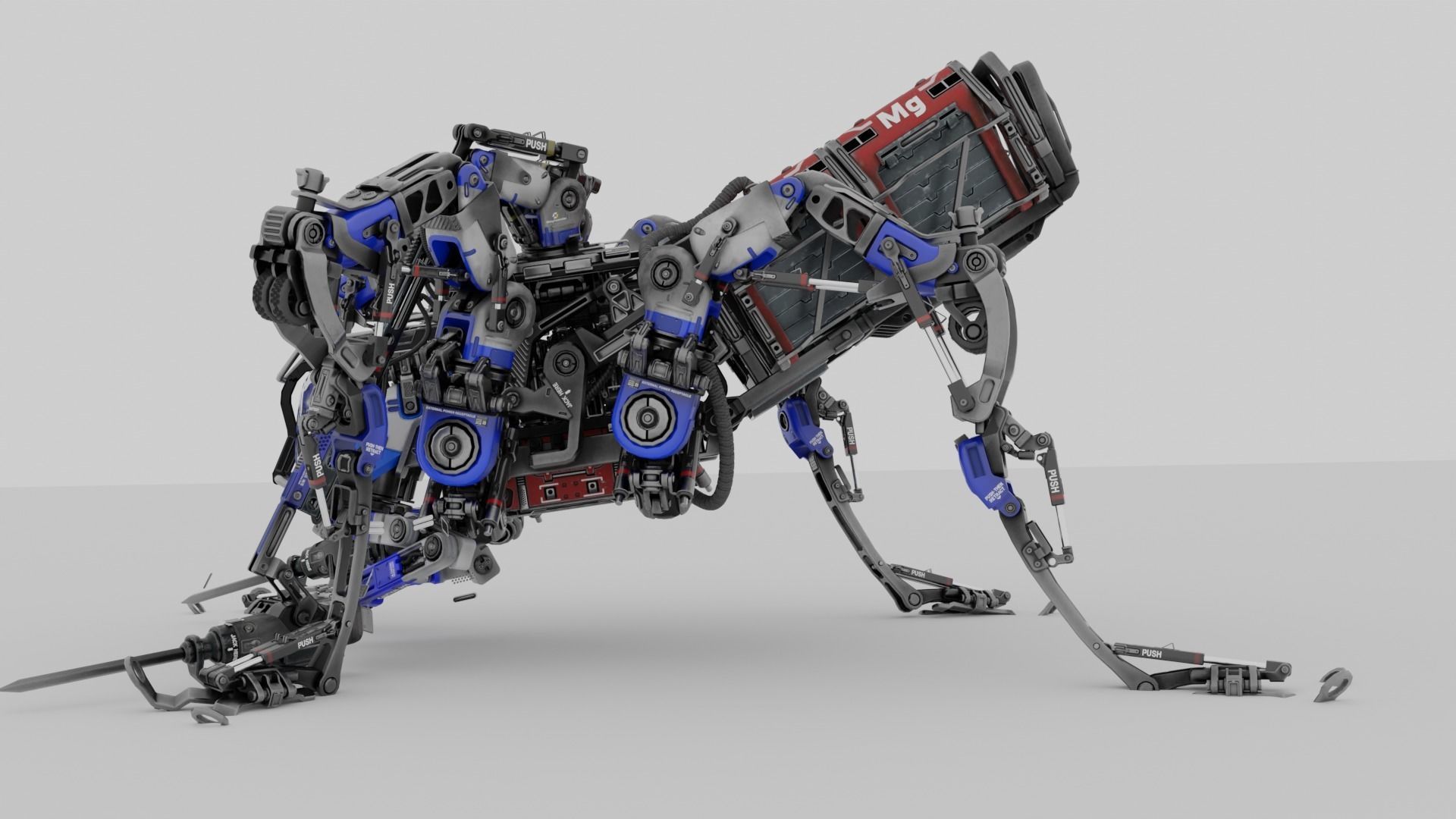 Spider Mining Robot 3D model_1