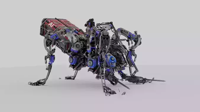 Spider Mining Robot  3D model
