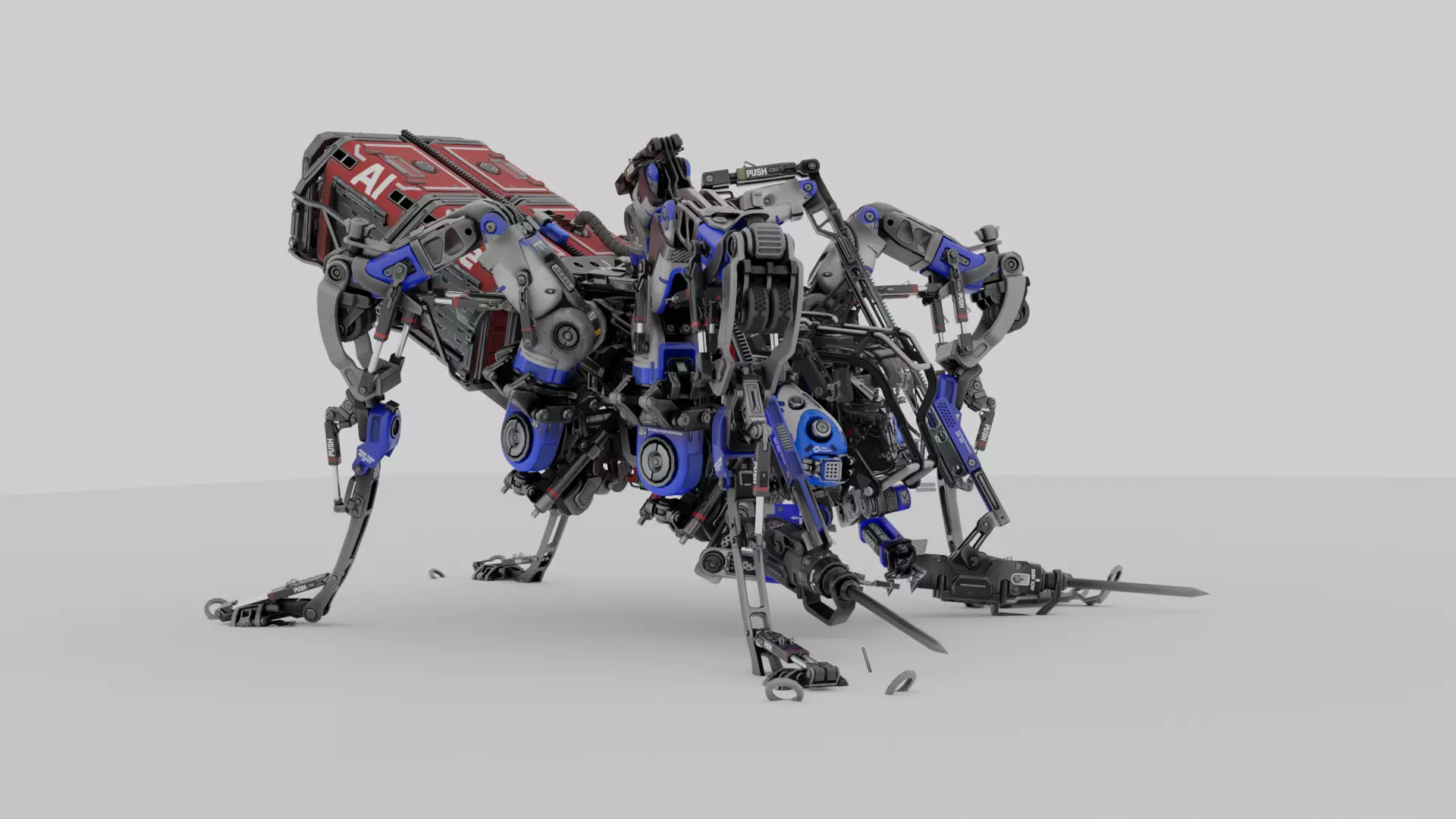 Spider Mining Robot 3D model_0