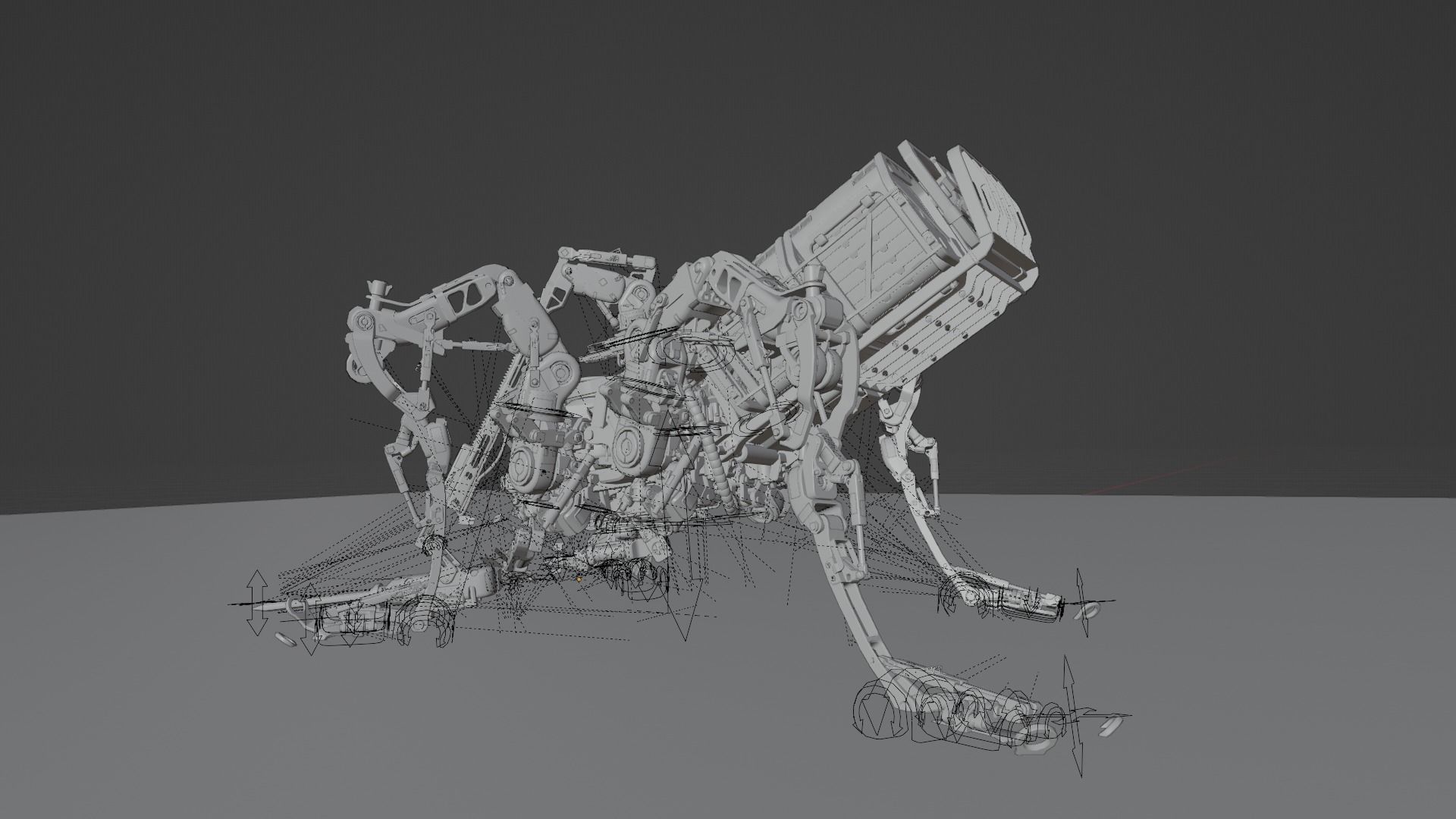 Spider Mining Robot 3D model_5