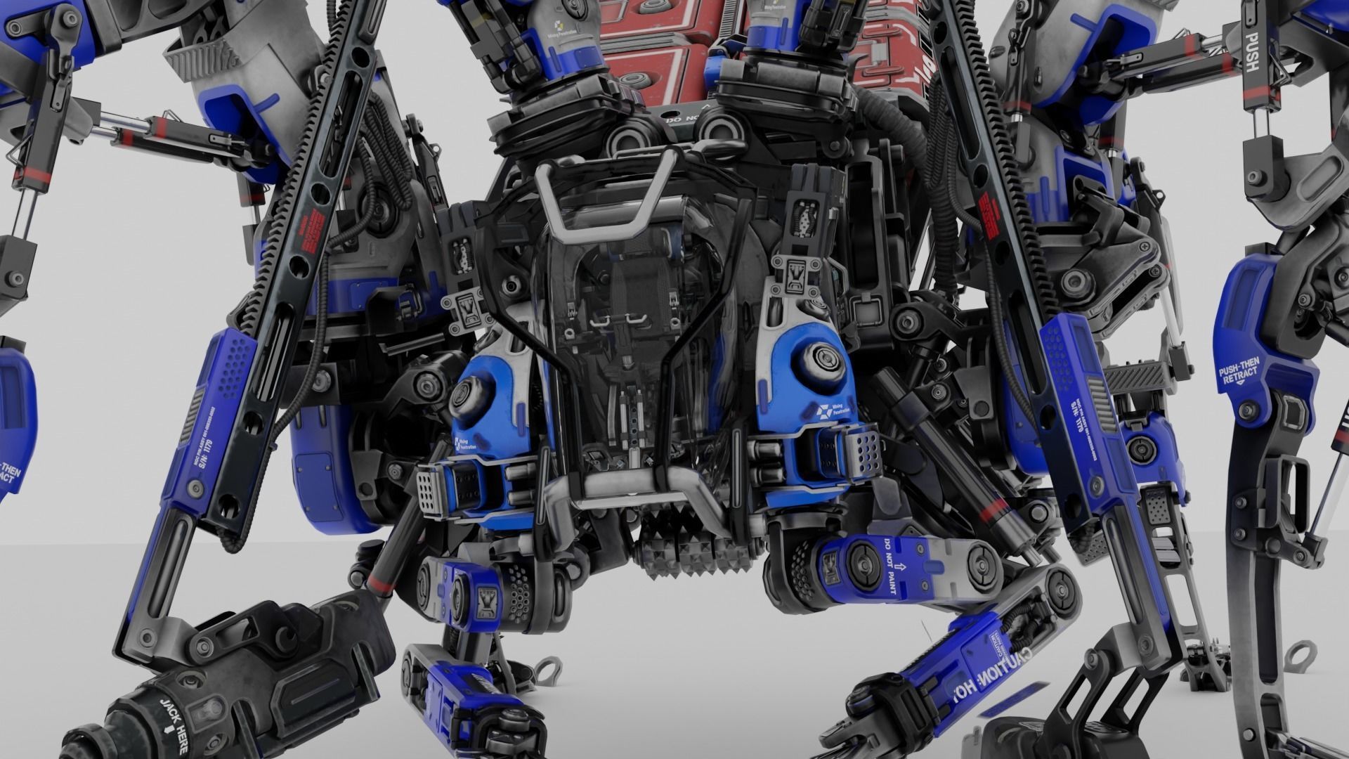 Spider Mining Robot 3D model_9