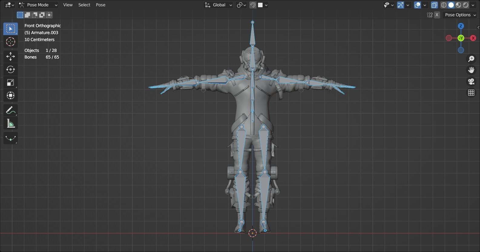Cyberpunk Character Cyber Hunter 3D model_23