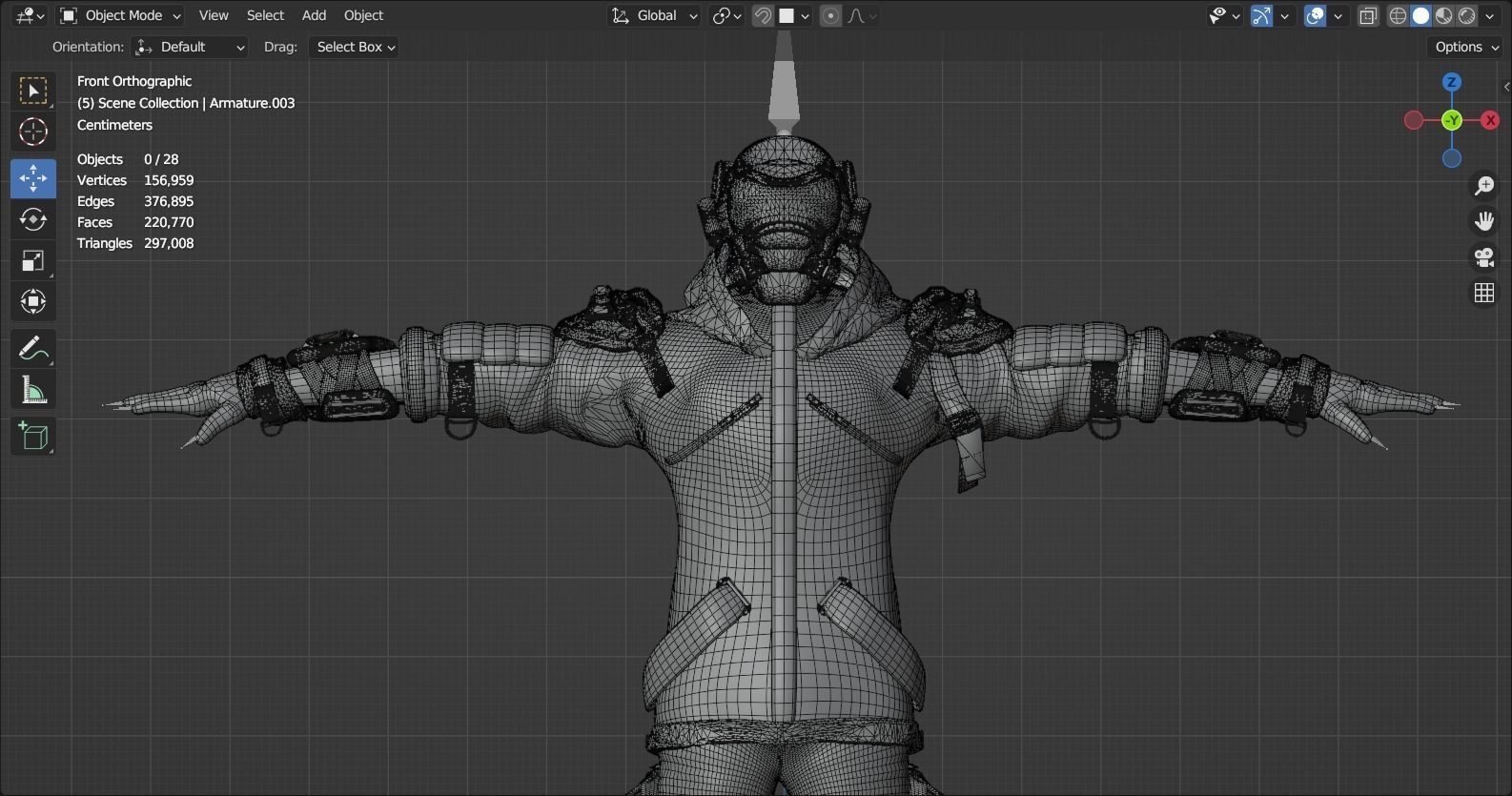 Cyberpunk Character Cyber Hunter 3D model_22