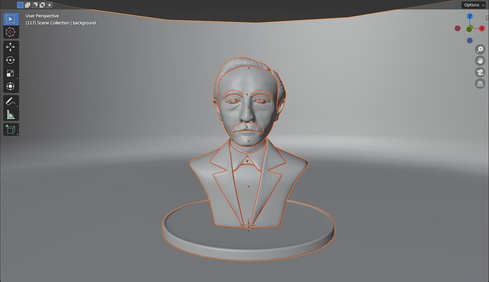 Eduard Douwes Dekker aka Multatuli 3D model_10