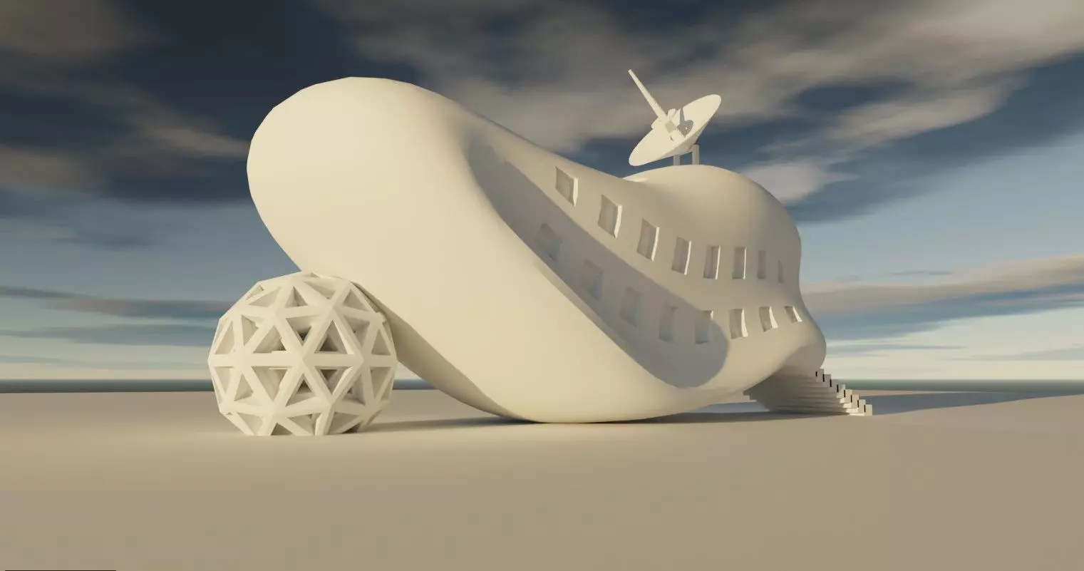 Architectures 3 Free low-poly 3D model