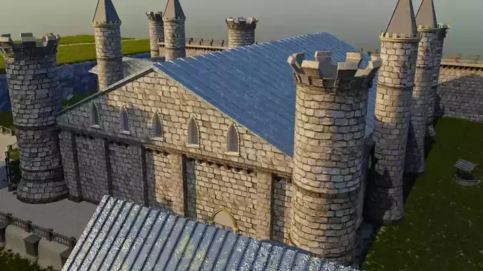Castle Environment Asset Pack Free low-poly 3D model