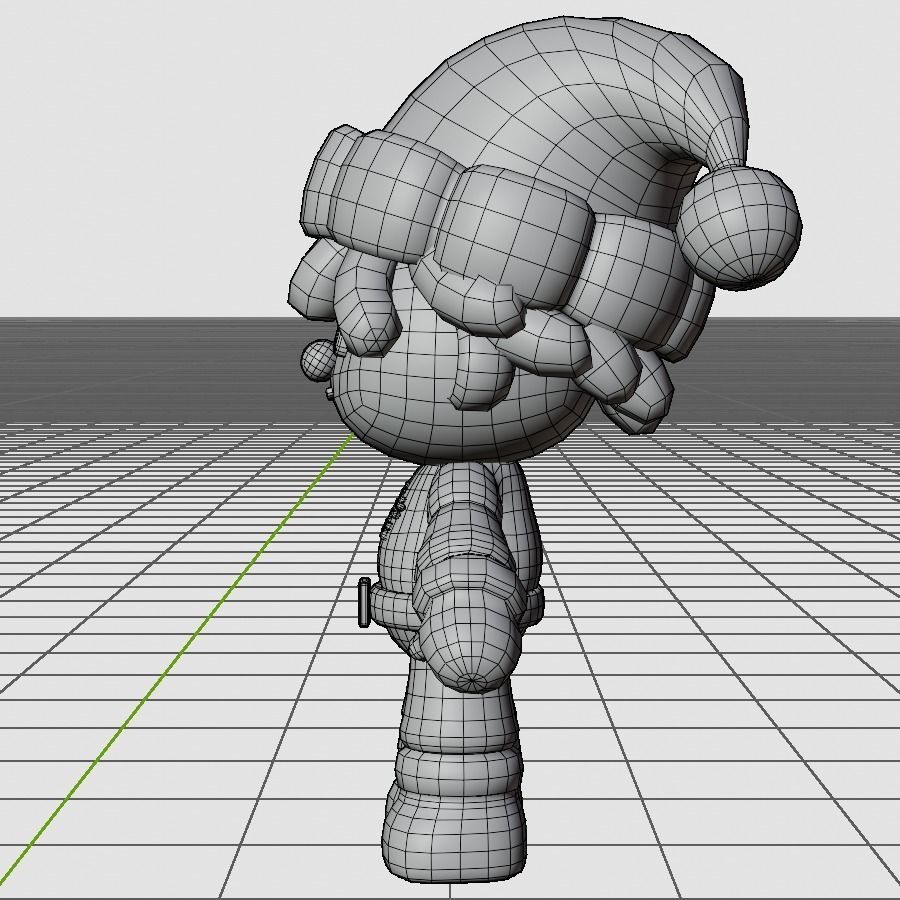 Christmas Santa Boy Low-poly 3D model_6