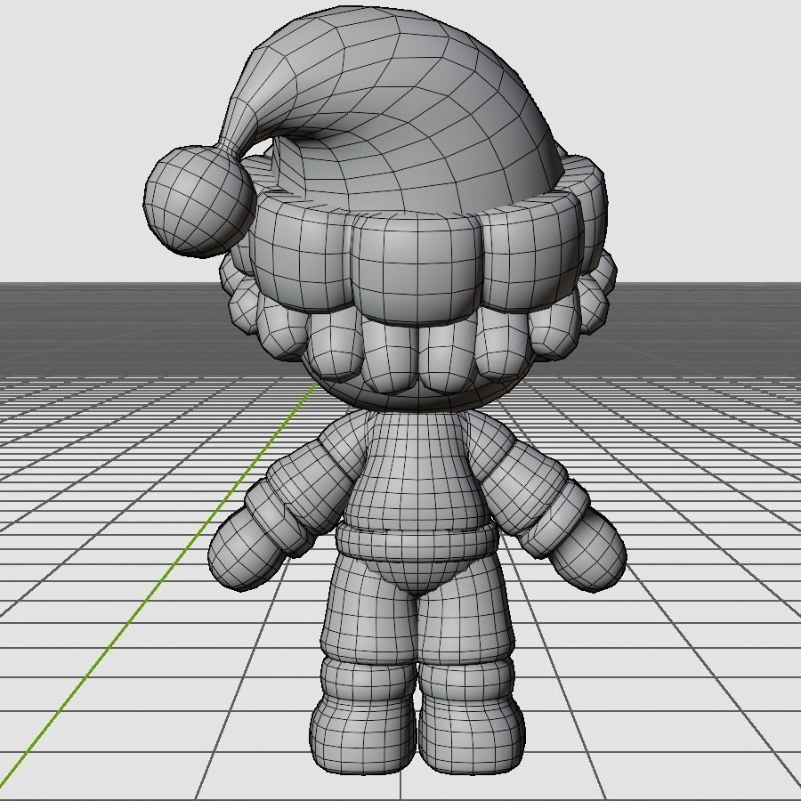 Christmas Santa Boy Low-poly 3D model_10