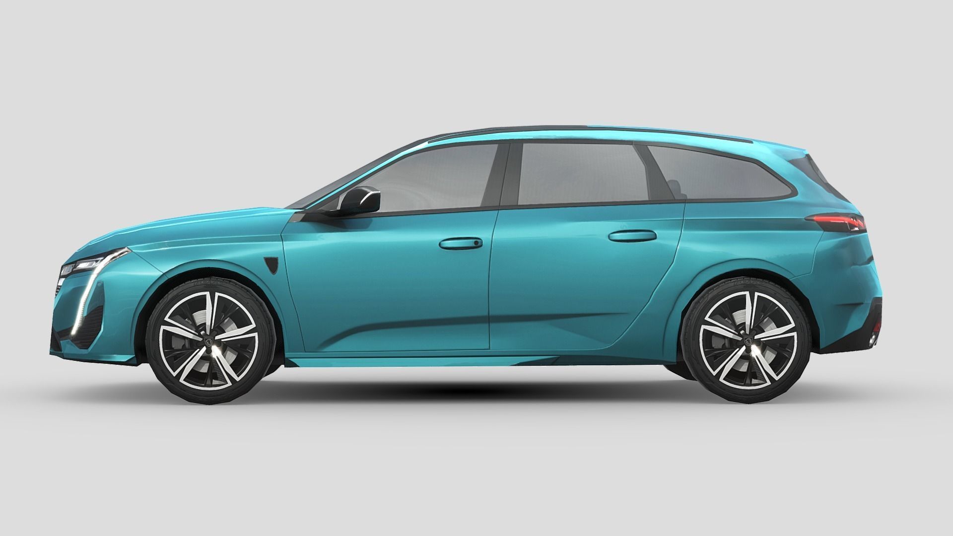 Peugeot 308 SW hybrid 2022 Low-poly 3D model_2