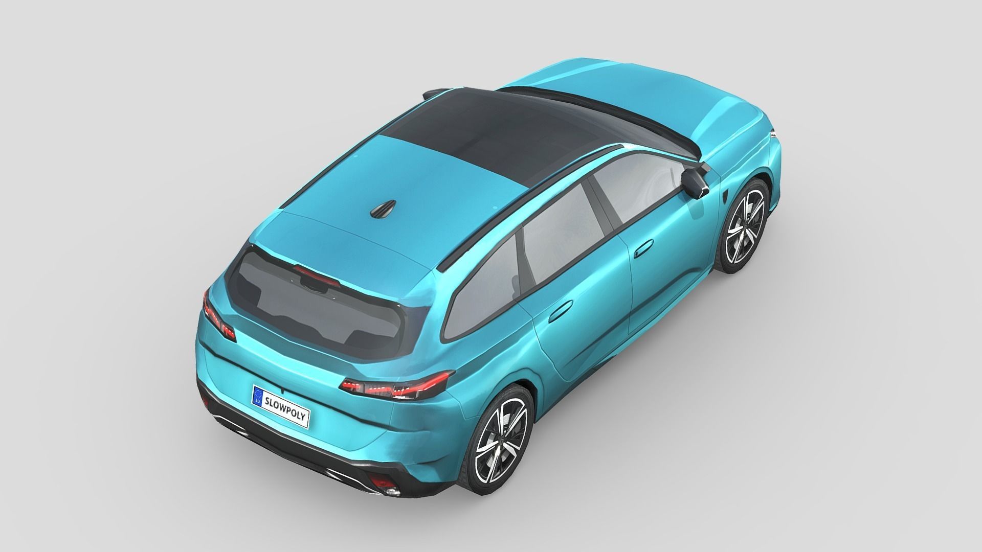 Peugeot 308 SW hybrid 2022 Low-poly 3D model_4