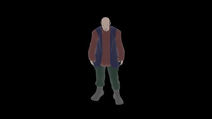 Bald Arab Man Free 3D model