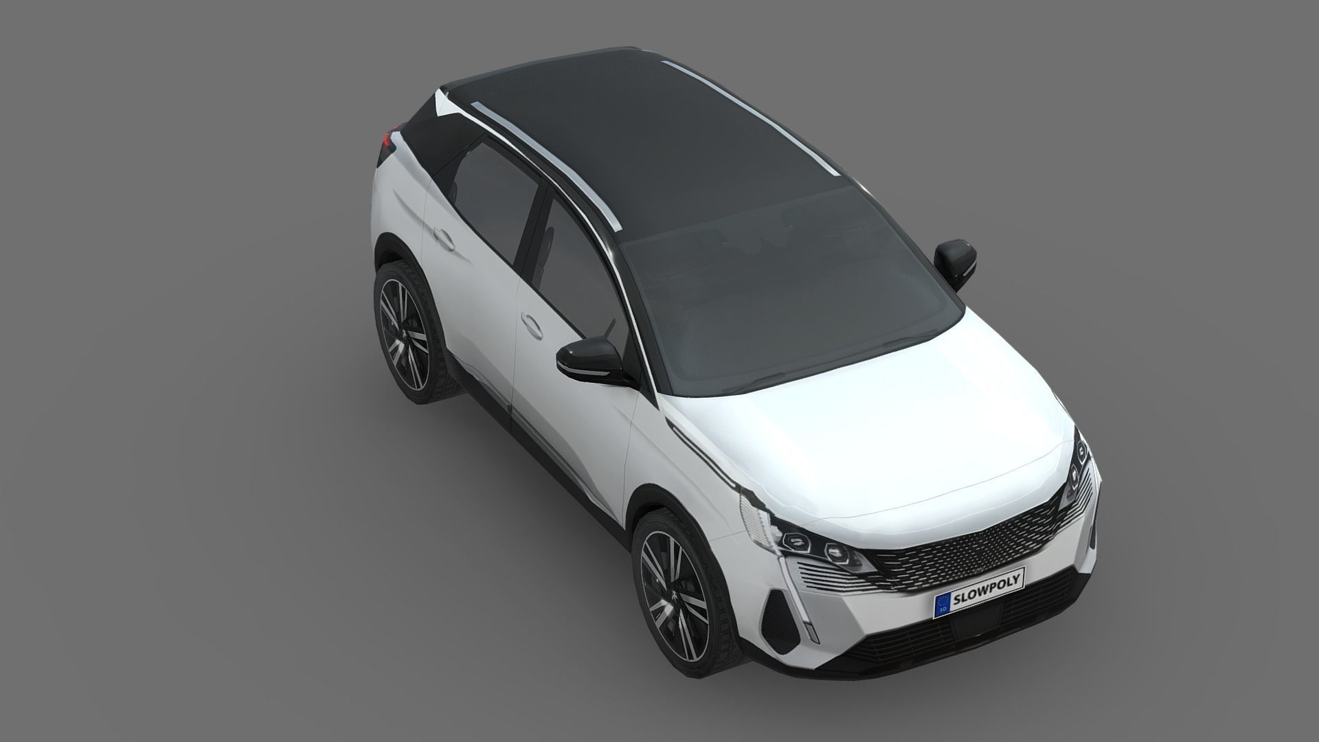 Peugeot 3008 2021 Low-poly 3D model_3