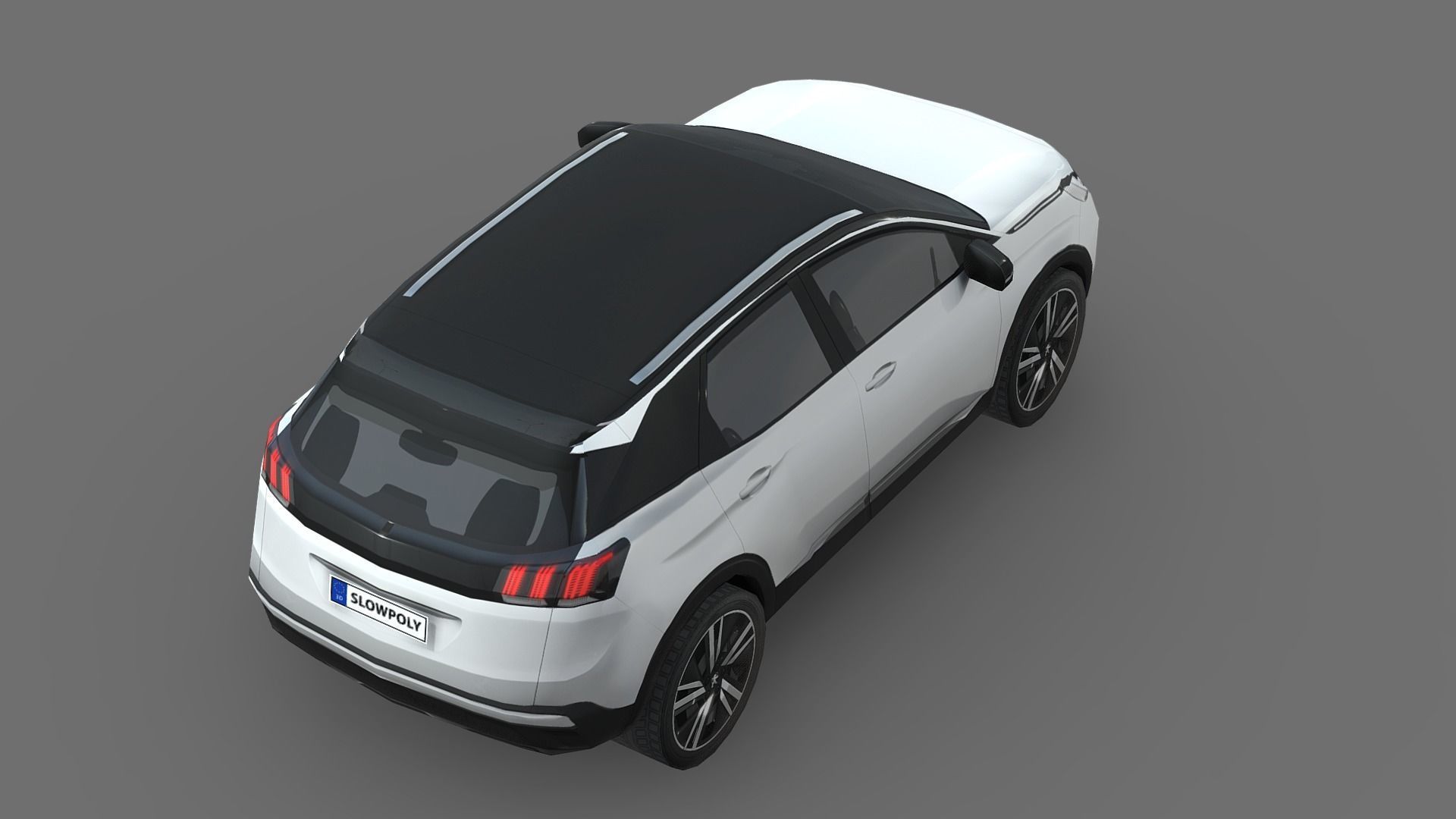 Peugeot 3008 2021 Low-poly 3D model_4