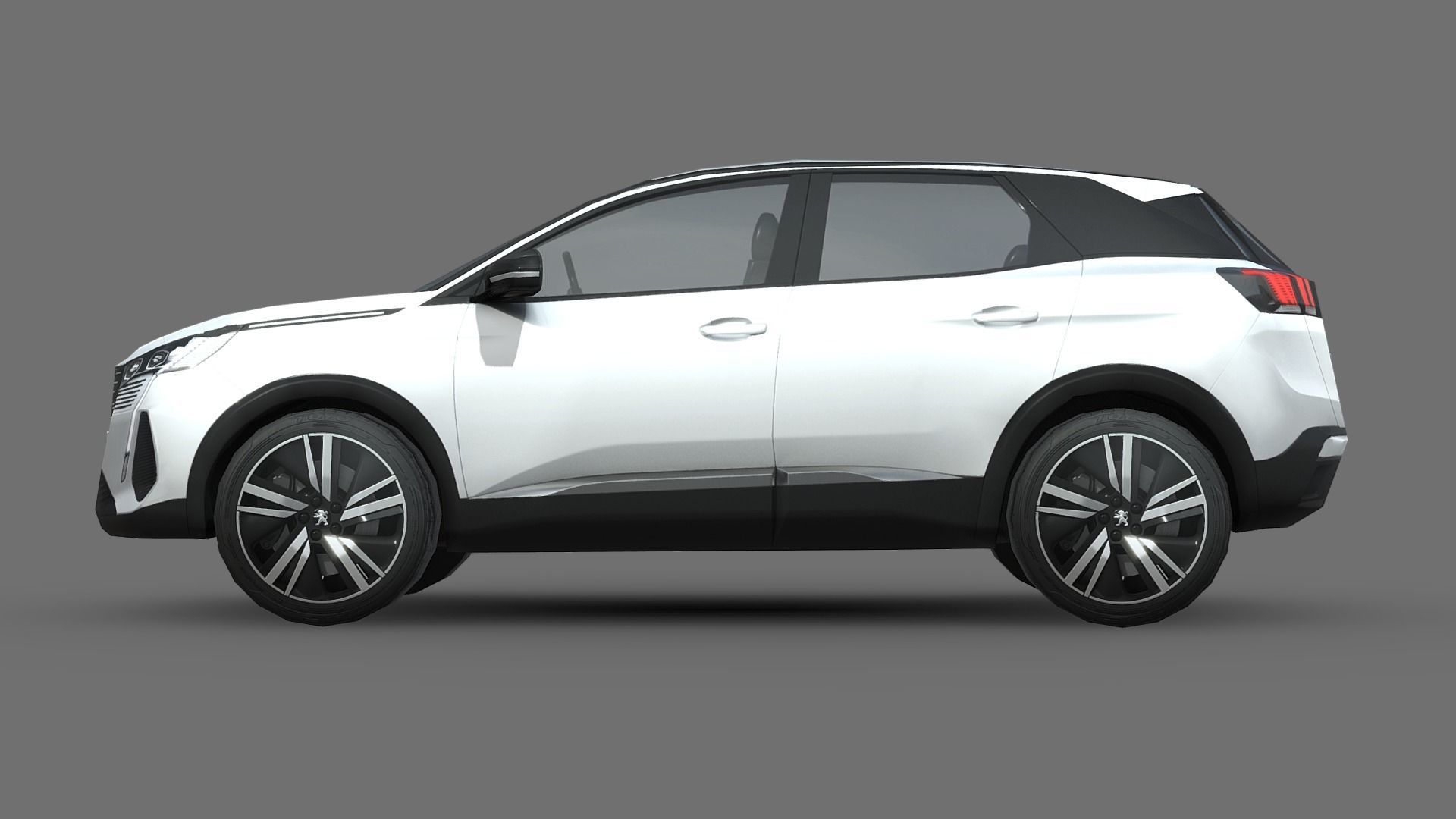 Peugeot 3008 2021 Low-poly 3D model_2
