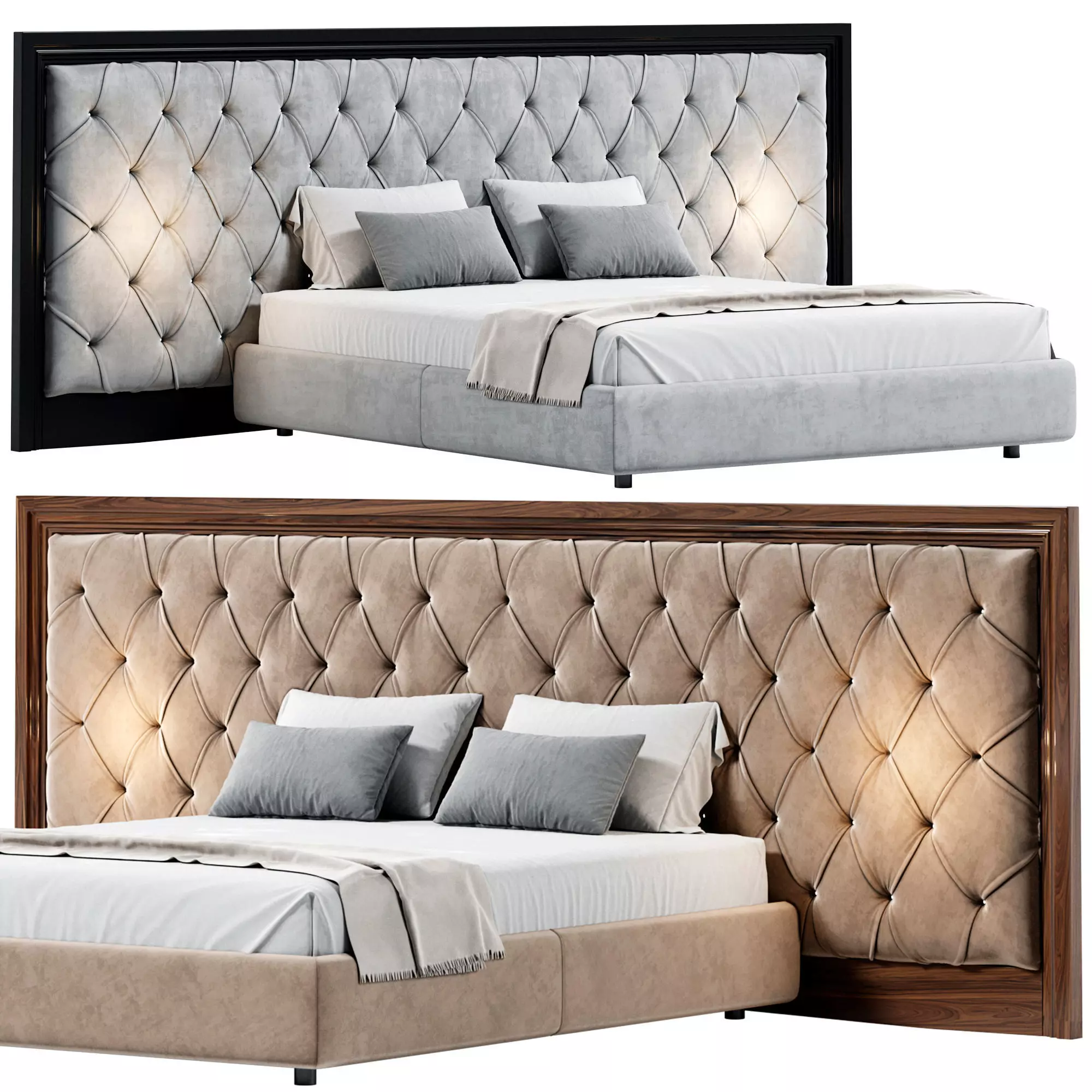 Enya capitone Bed By Porada 3D model