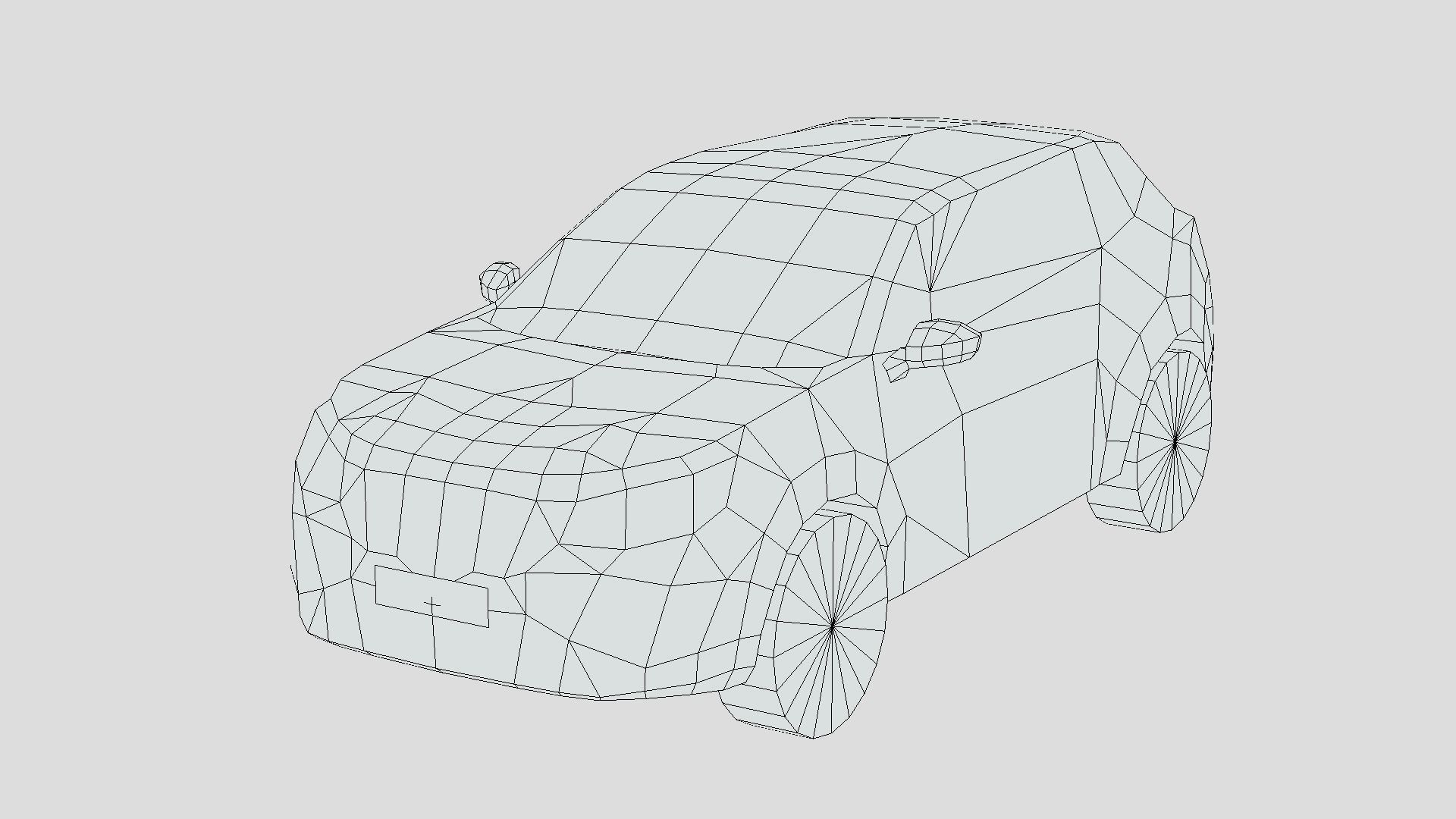 Peugeot e-2008 Low-poly 3D model_5