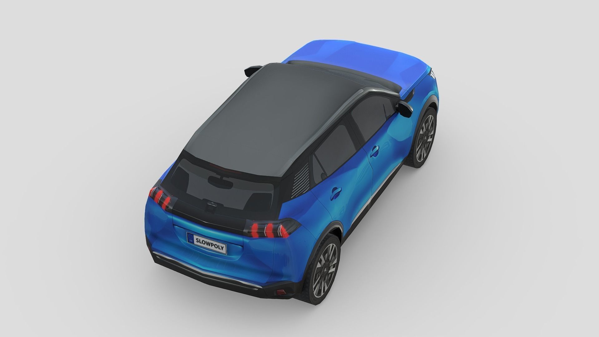 Peugeot e-2008 Low-poly 3D model_4