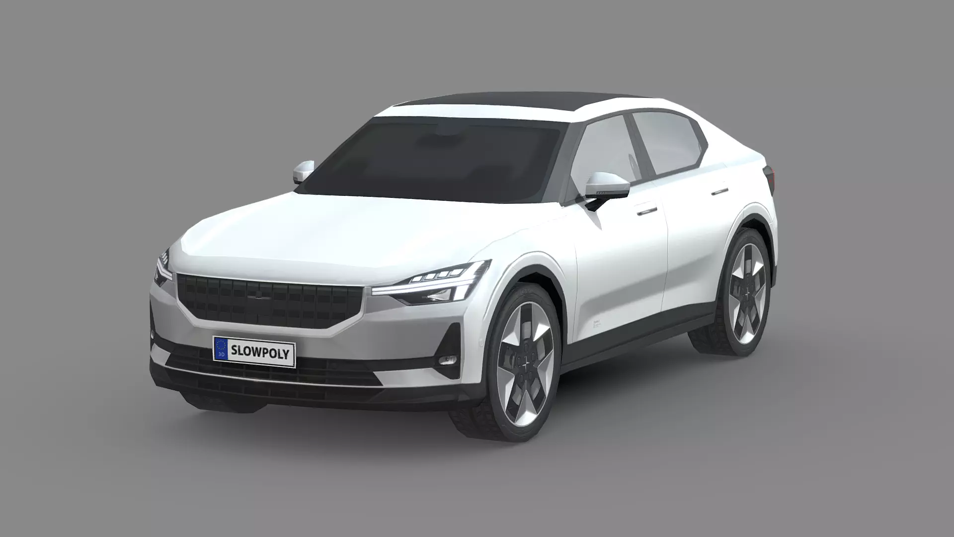 Polestar 2 2023 Low-poly 3D model_0