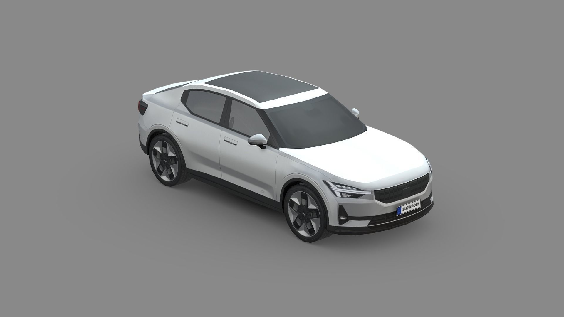 Polestar 2 2023 Low-poly 3D model_3