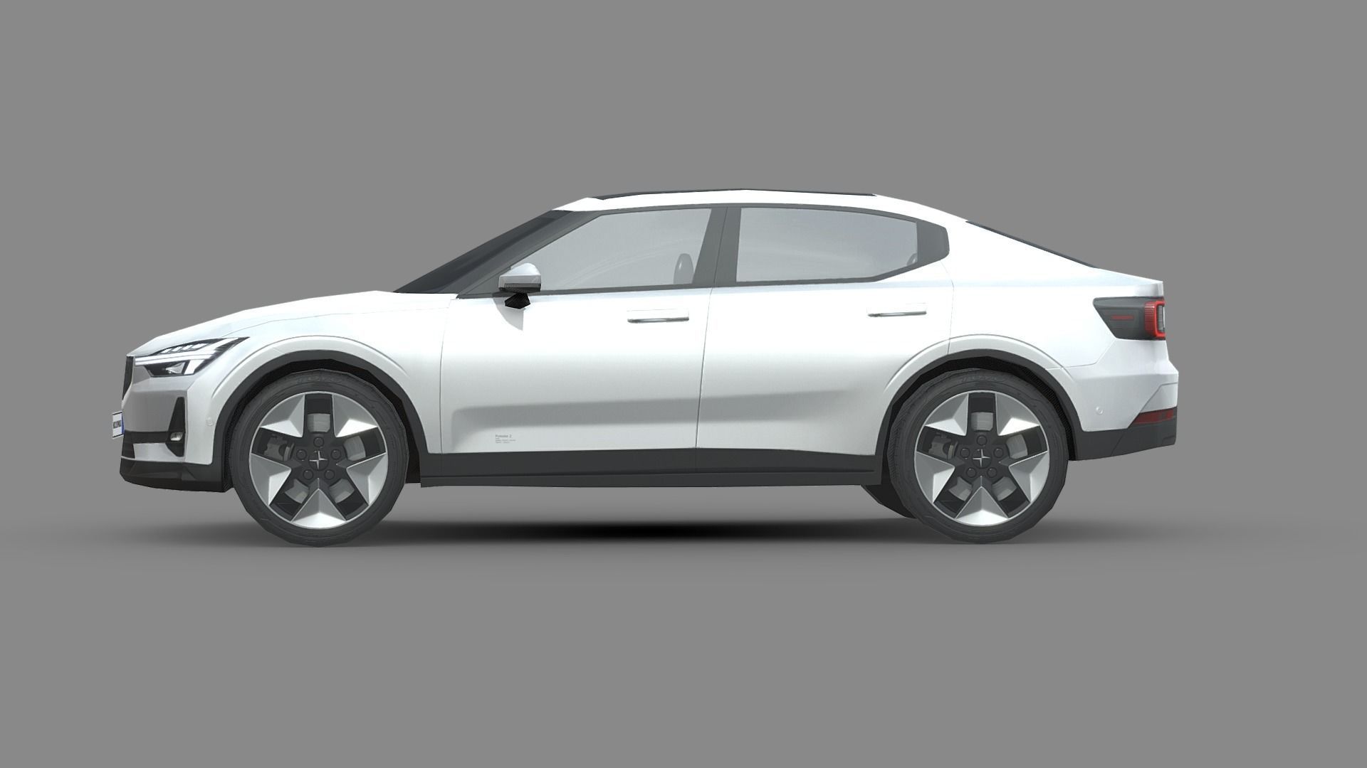 Polestar 2 2023 Low-poly 3D model_2