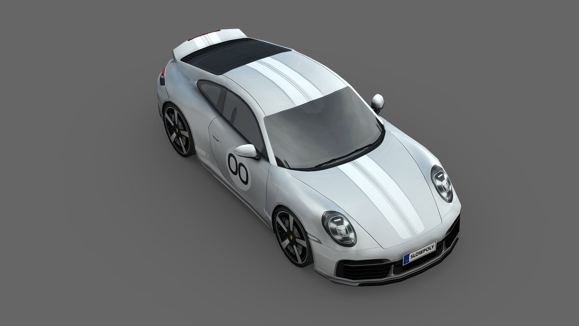 Porsche 911 Sport Classic 2023 Low-poly 3D model_3