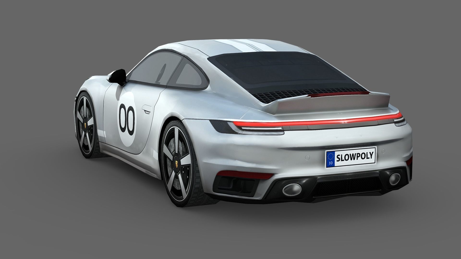 Porsche 911 Sport Classic 2023 Low-poly 3D model_1