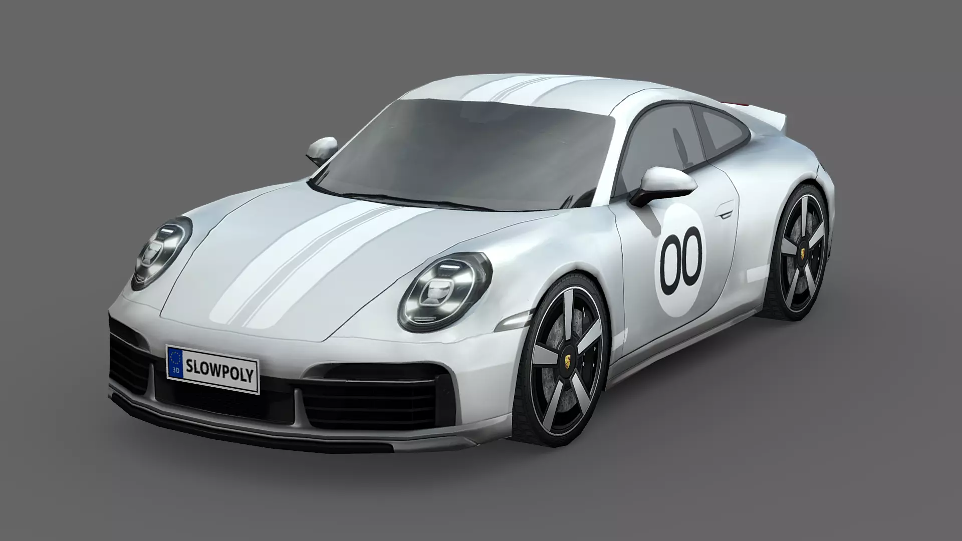 Porsche 911 Sport Classic 2023 Low-poly 3D model_0