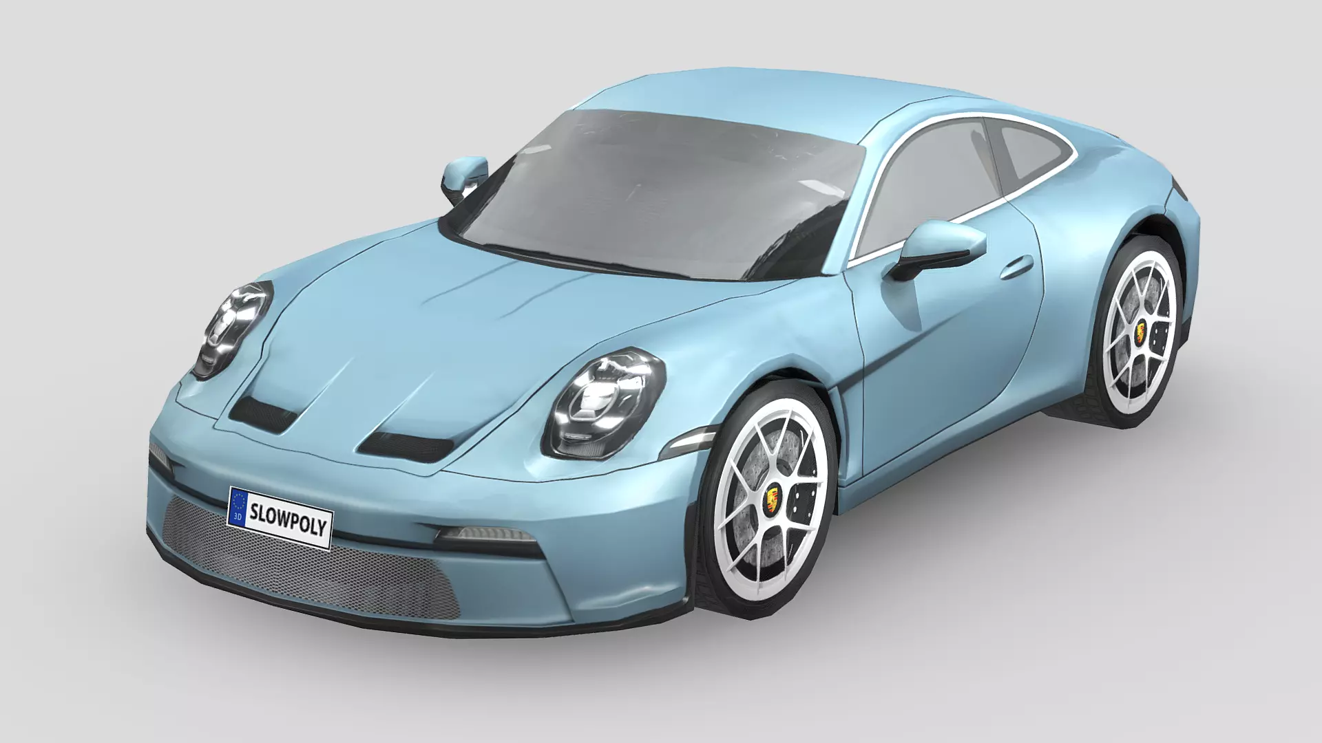 Porsche 911 ST 2024 Low-poly 3D model_0