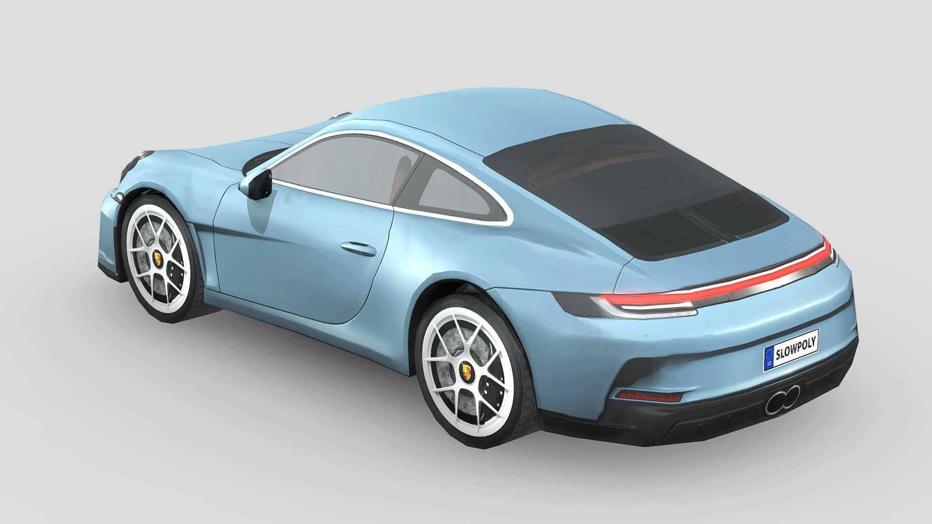 Porsche 911 ST 2024 Low-poly 3D model_1