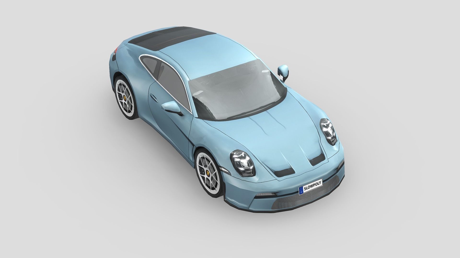 Porsche 911 ST 2024 Low-poly 3D model_3