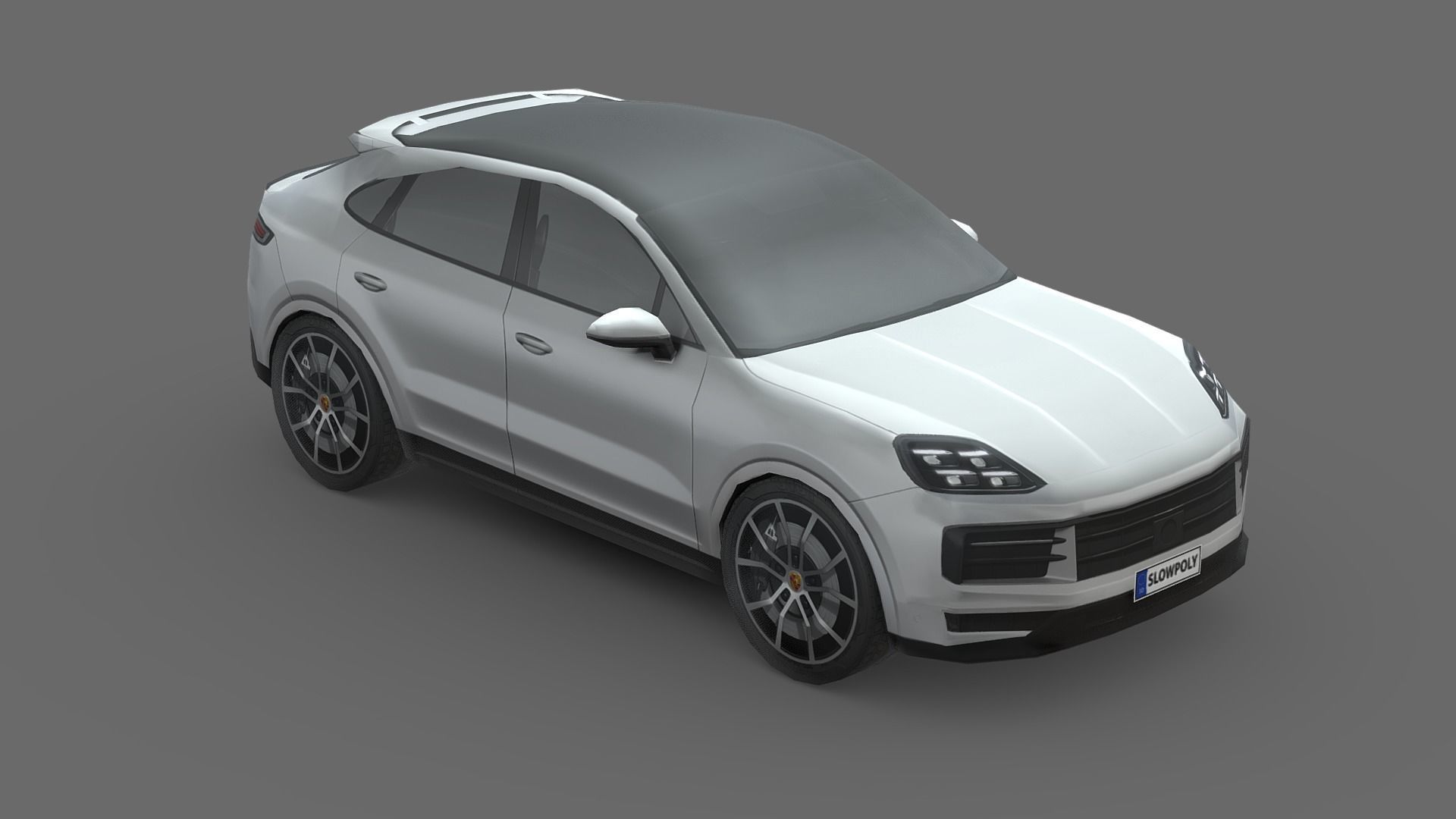 Porsche Cayenne E-Hybrid Coupe 2024 Low-poly 3D model_2