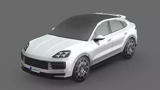 Porsche Cayenne E-Hybrid Coupe 2024 Low-poly 3D model