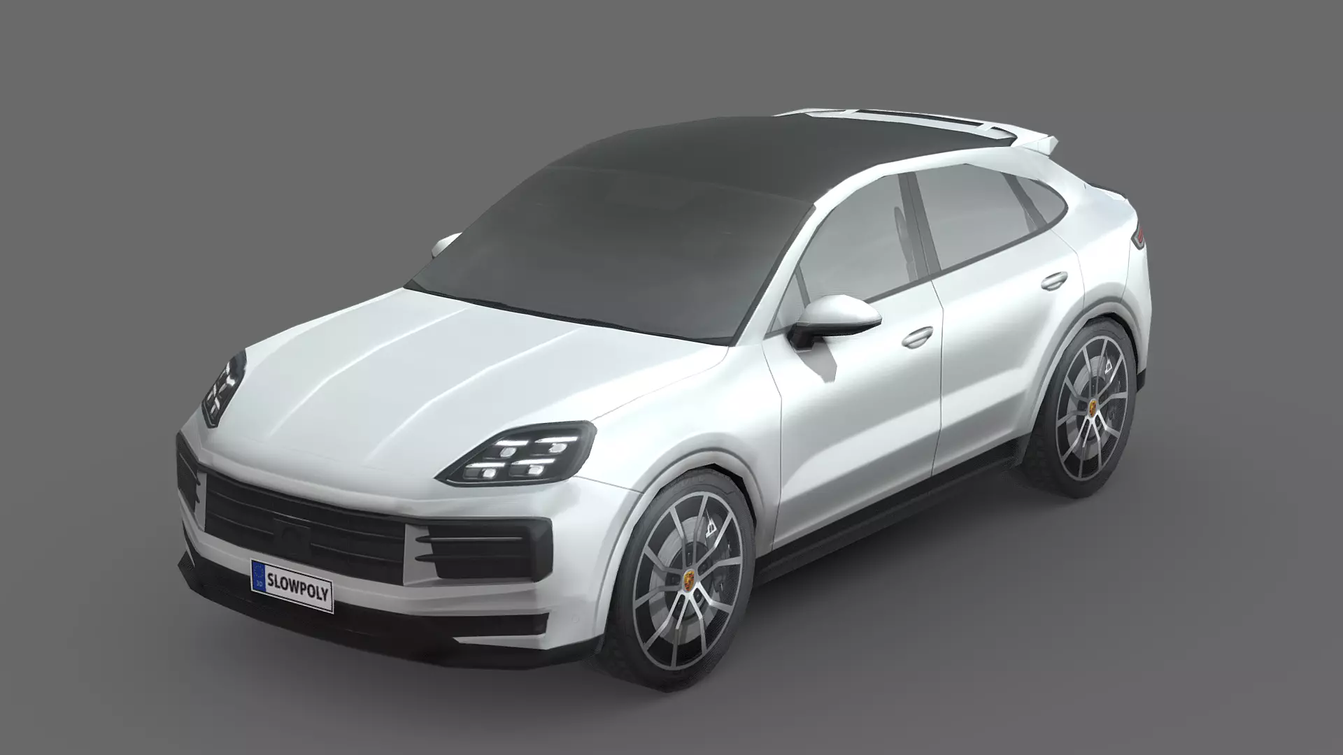 Porsche Cayenne E-Hybrid Coupe 2024 Low-poly 3D model_0