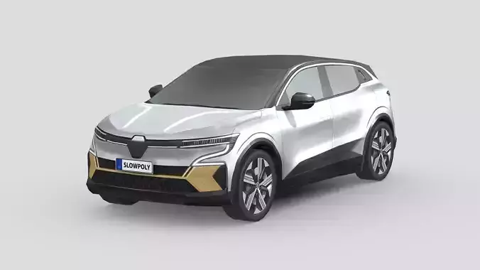 Renault Megane E Low-poly 3D model