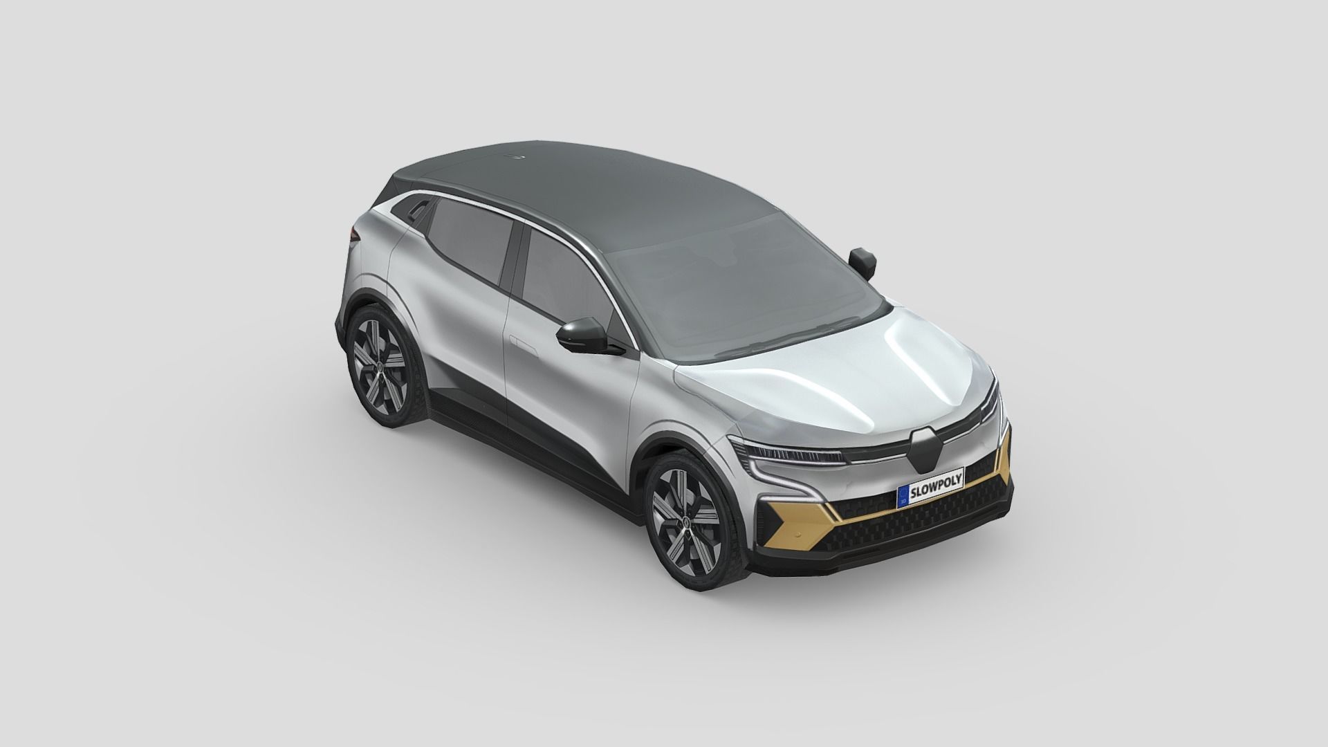 Renault Megane E Low-poly 3D model_3