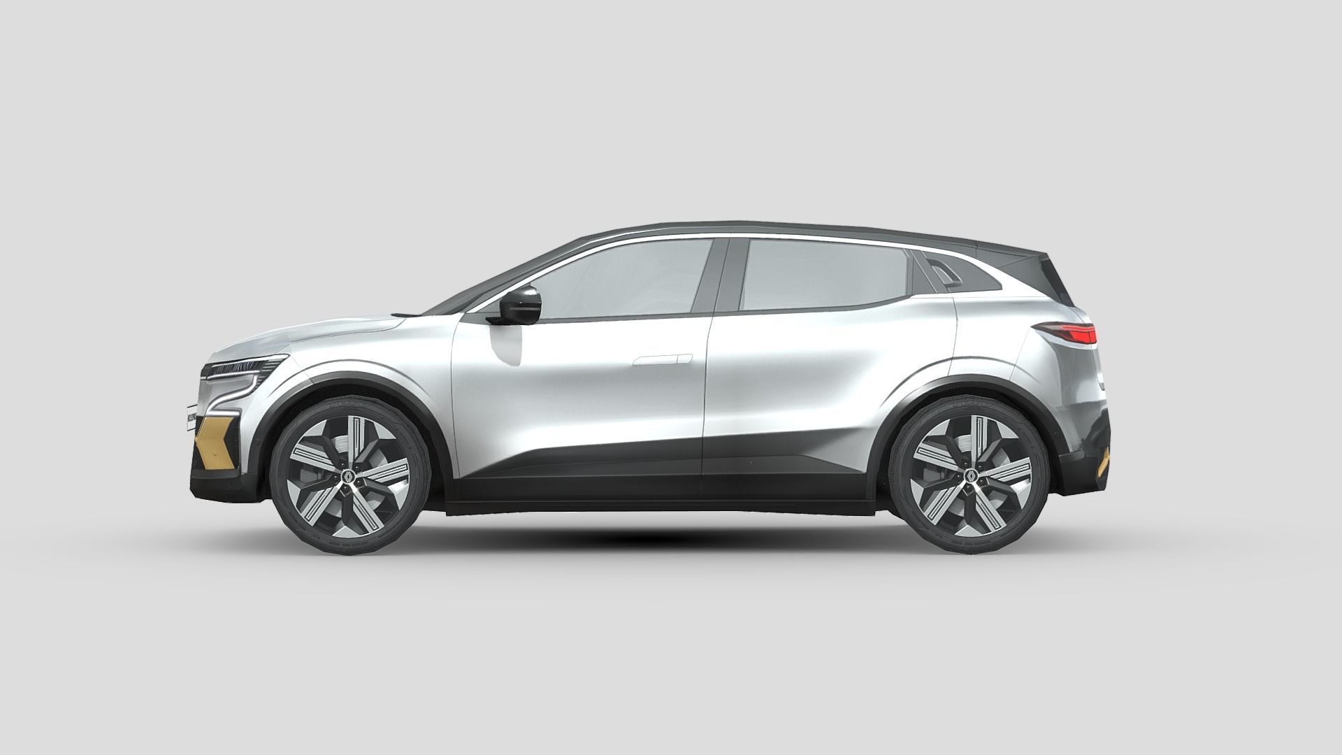 Renault Megane E Low-poly 3D model_2