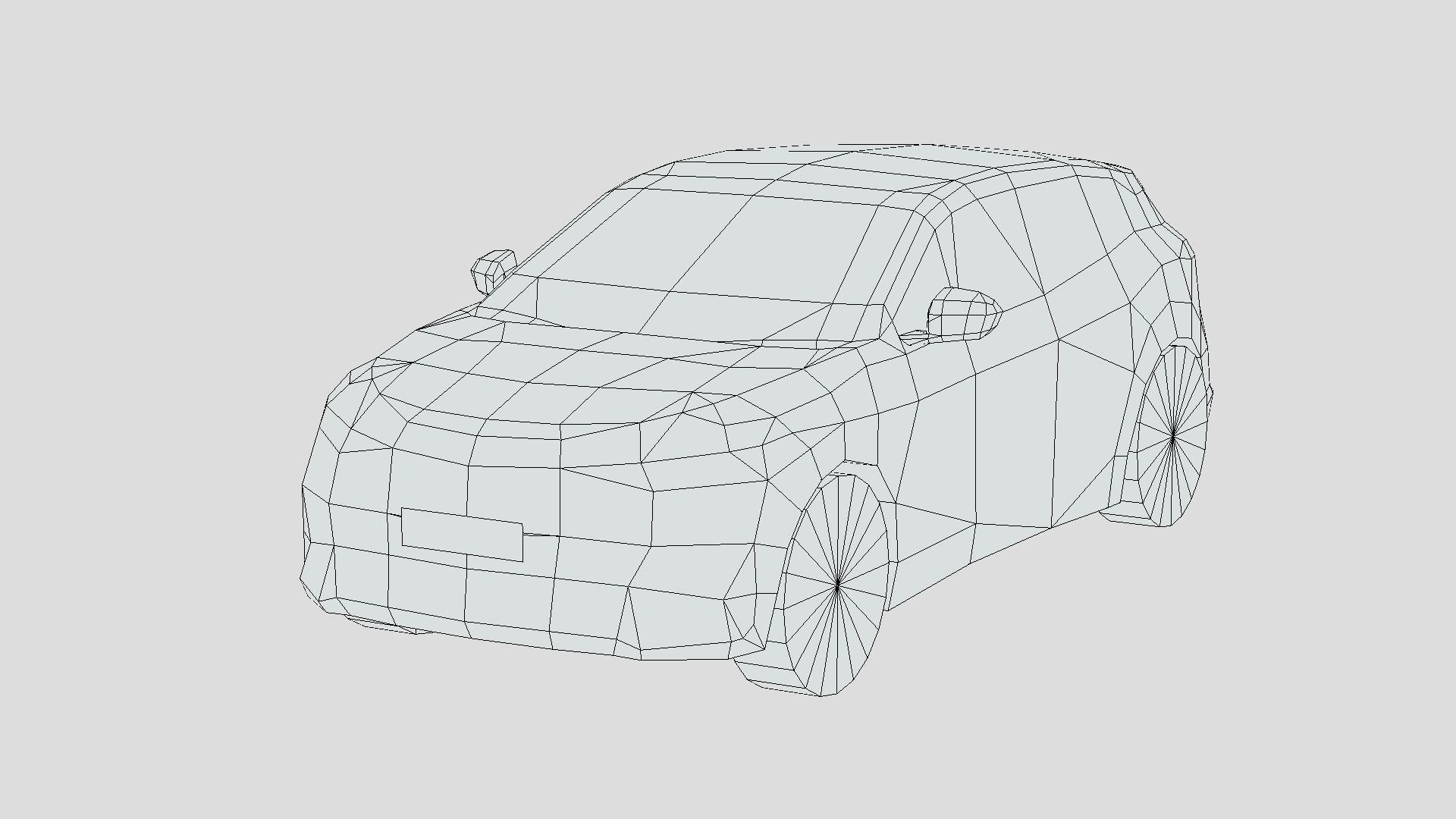 Renault Megane E Low-poly 3D model_4