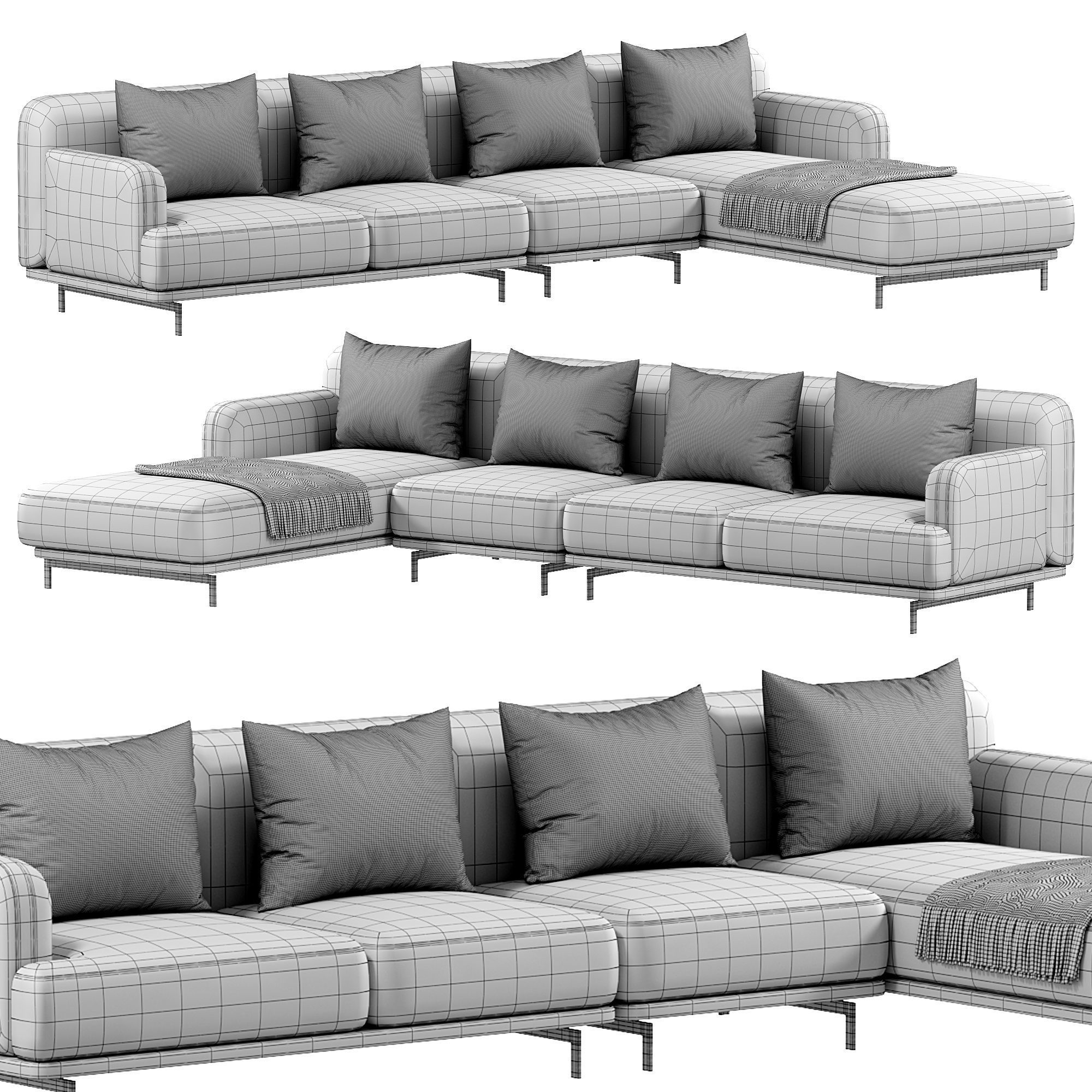 PLEGAT Sofa by HC28 Cosmo 3D model_2