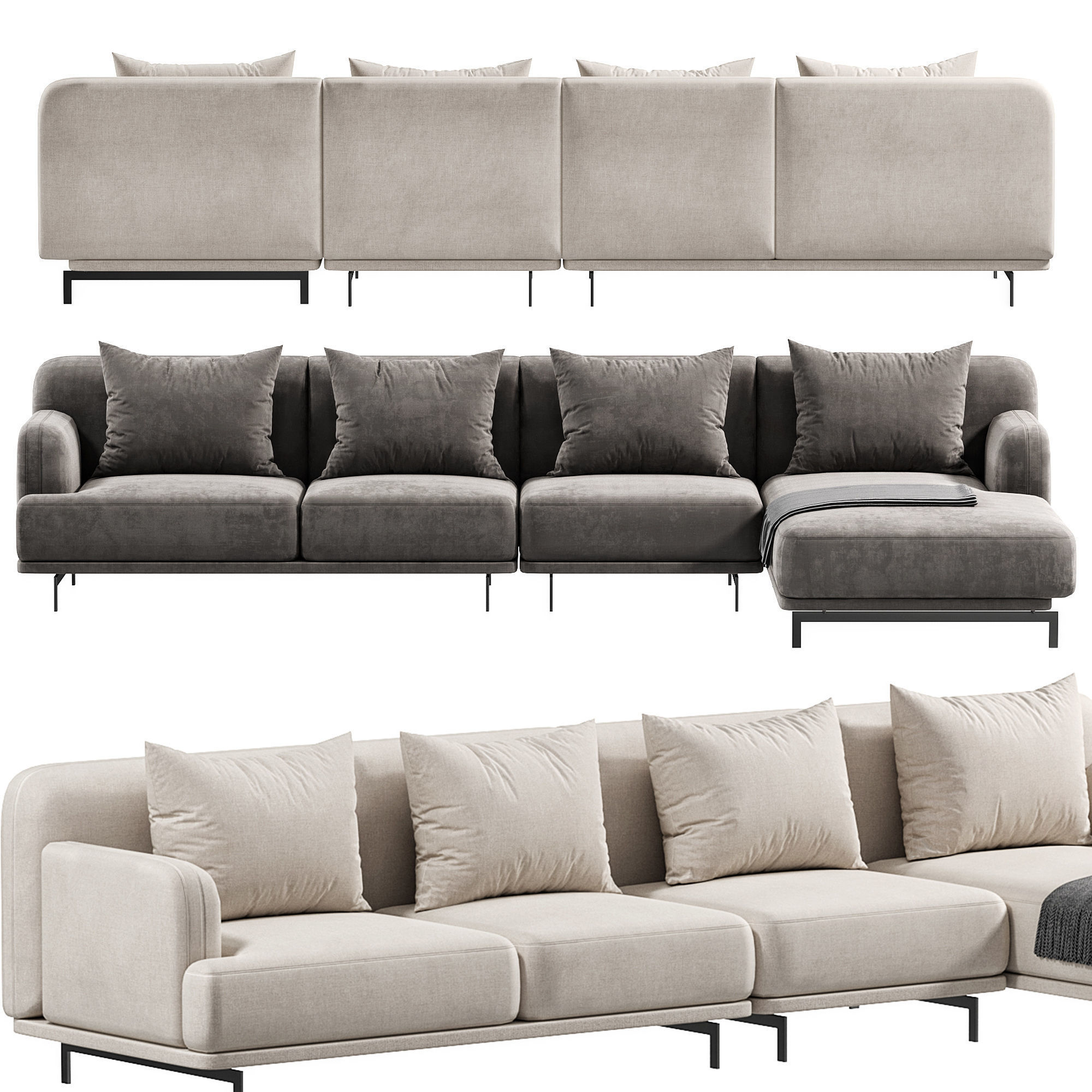 PLEGAT Sofa by HC28 Cosmo 3D model_1