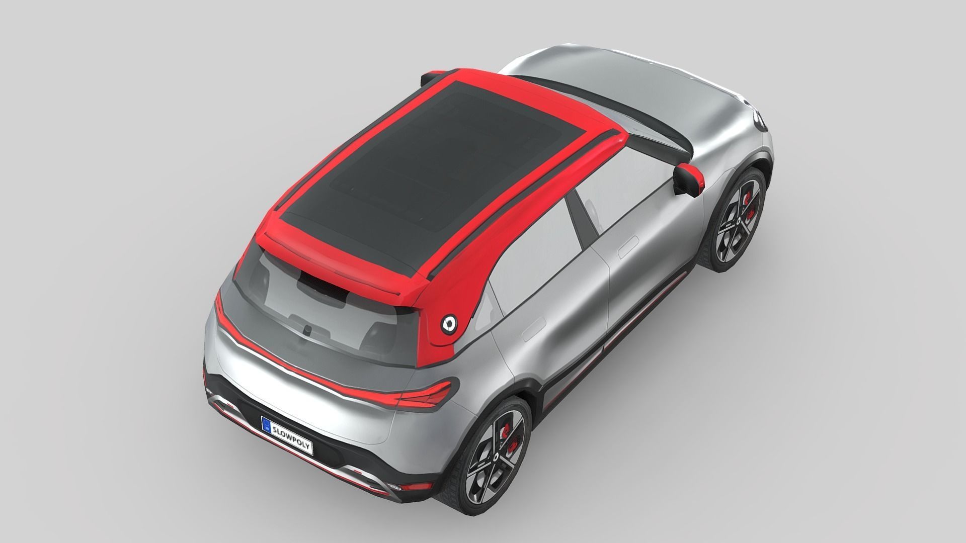 Smart 1 Brabus Low-poly 3D model_4
