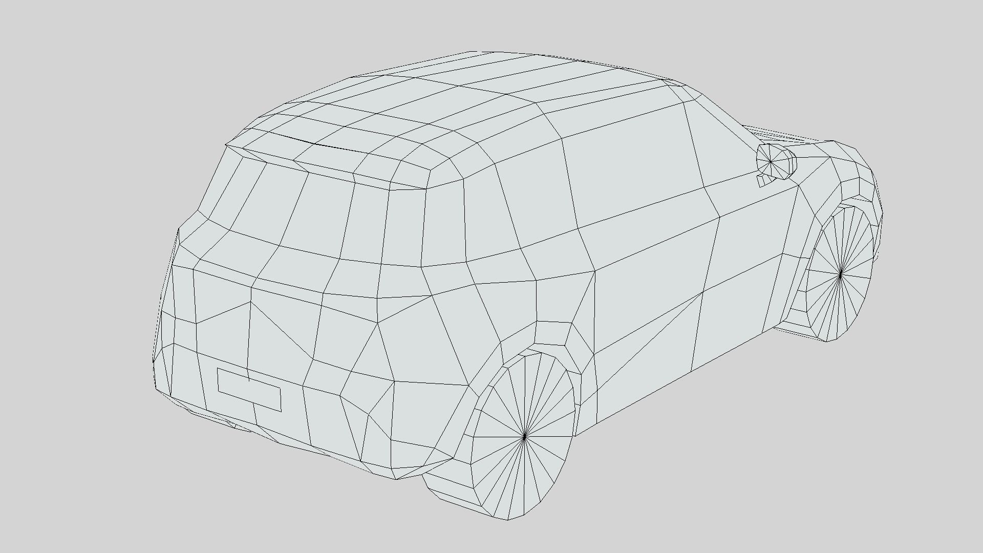 Smart 1 Brabus Low-poly 3D model_6