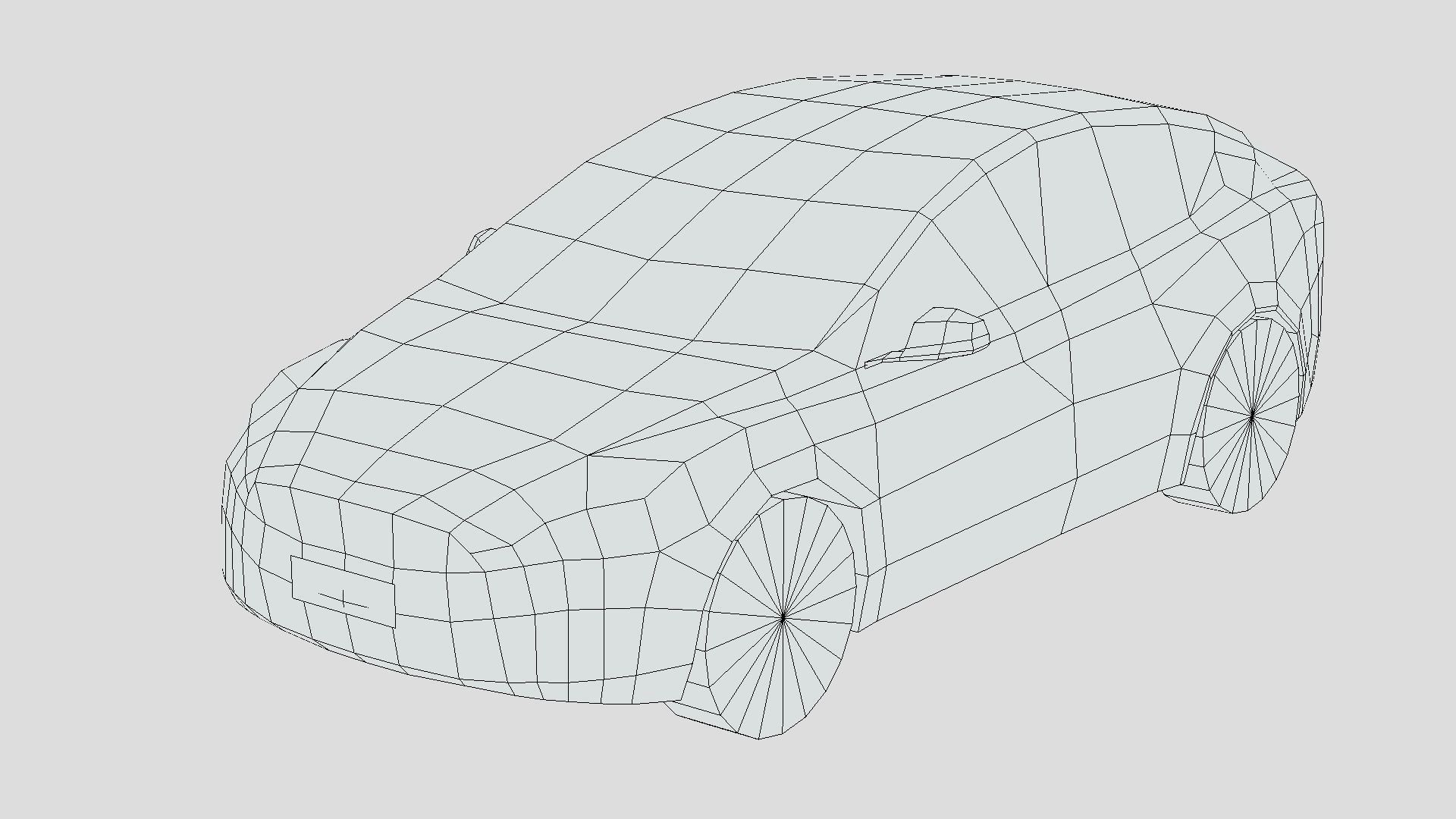 Tesla Model X 2018 Low-poly 3D model_5