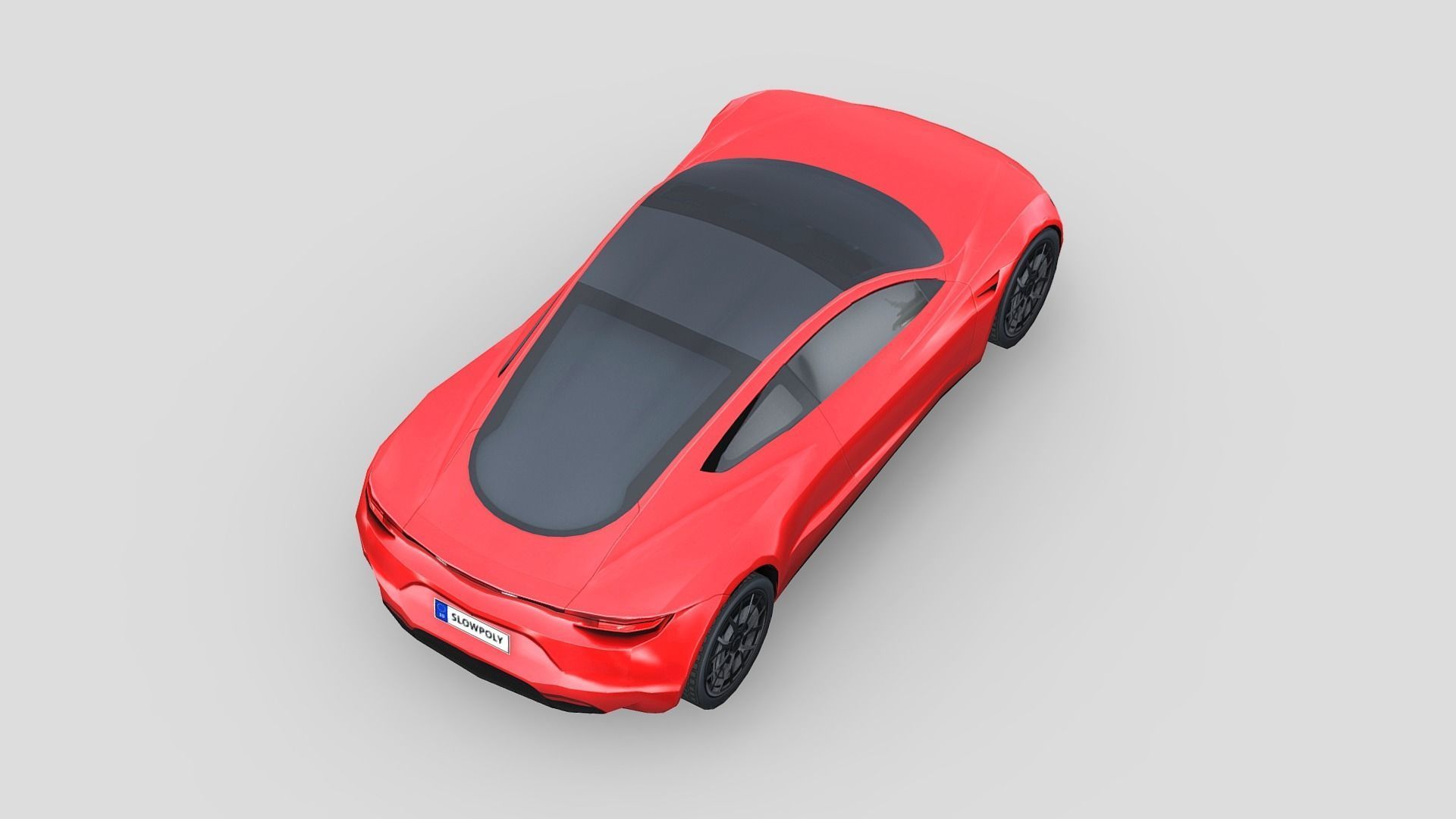 Tesla Roadster 2020 Low-poly 3D model_4
