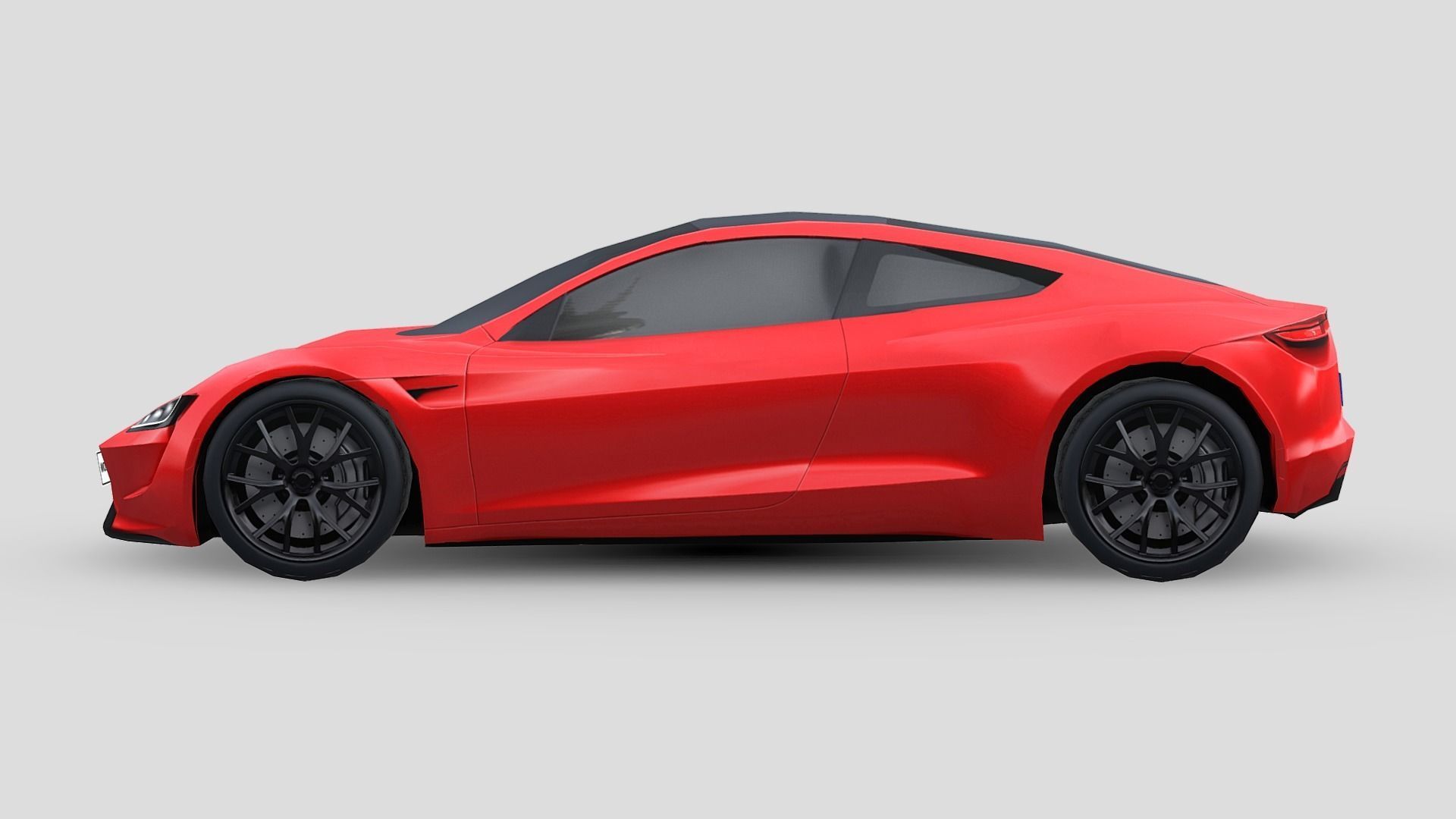 Tesla Roadster 2020 Low-poly 3D model_2